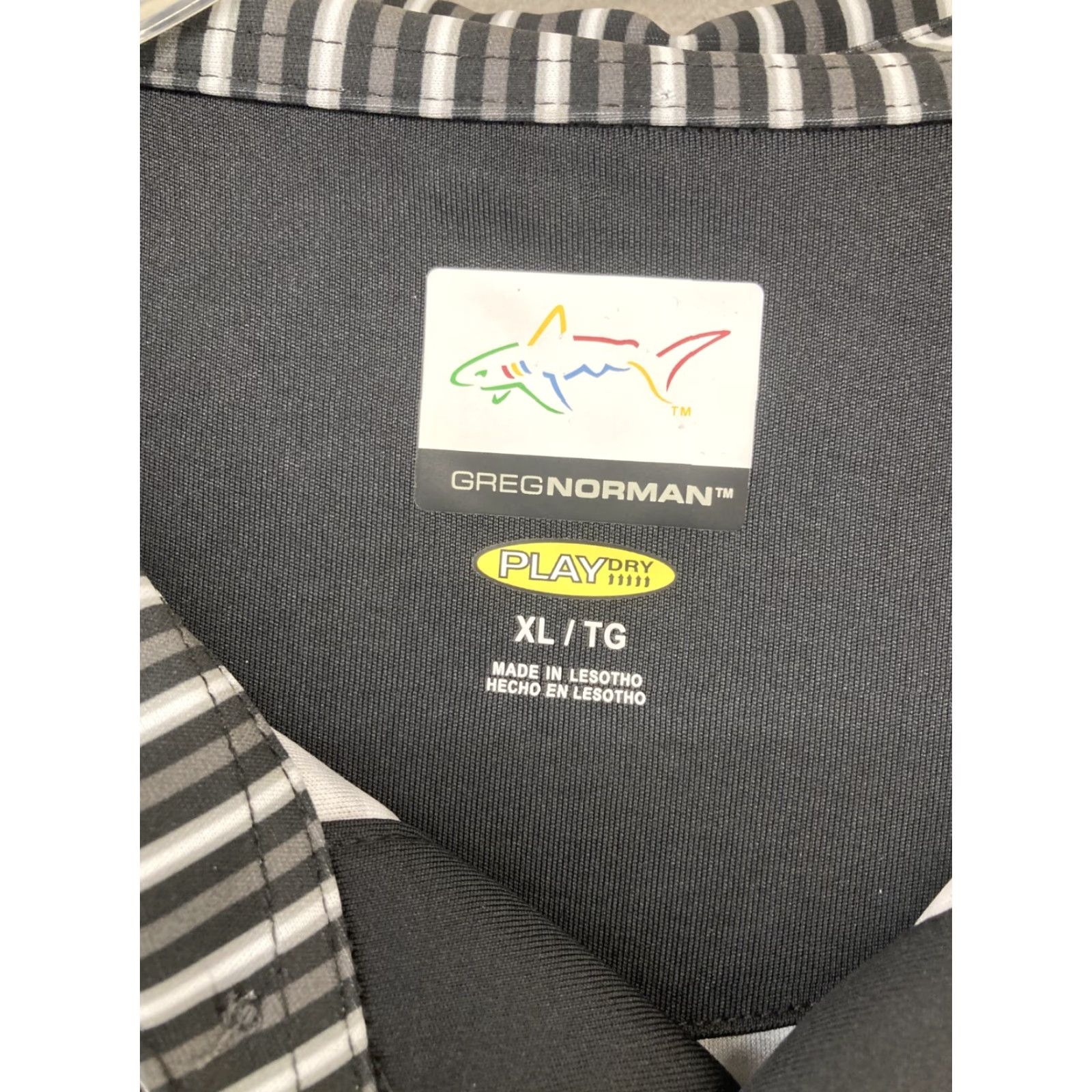 Vintage Greg Norman Play Dry Polo Shirt Mens XL Black Striped polo shirt XL Mens Black Striped Greg Norman Play Dry Polo Shirt Size US XL / EU 56 / 4 - 2 Thumbnail