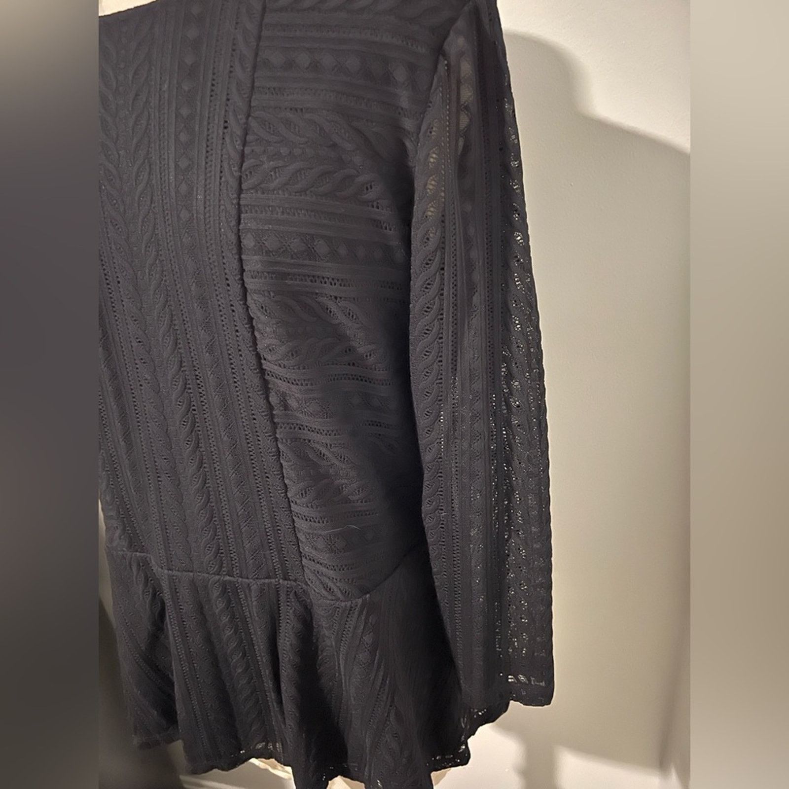 Anne Klein Anne Klein 3/4 Sleeve Lace Overlay Drop Waist Blouse Large Size L / US 10 / IT 46 - 2 Thumbnail