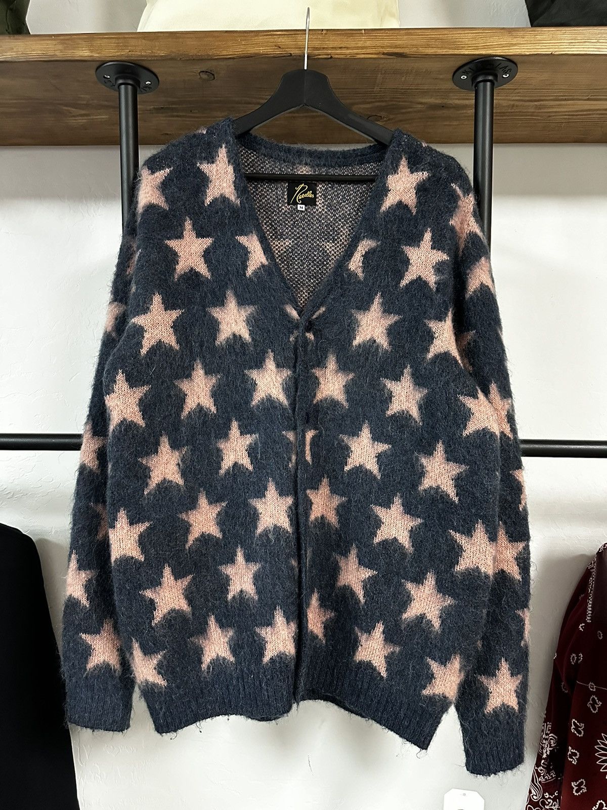 Needles Needles Star Printed Mohair Cardigan | Grailed