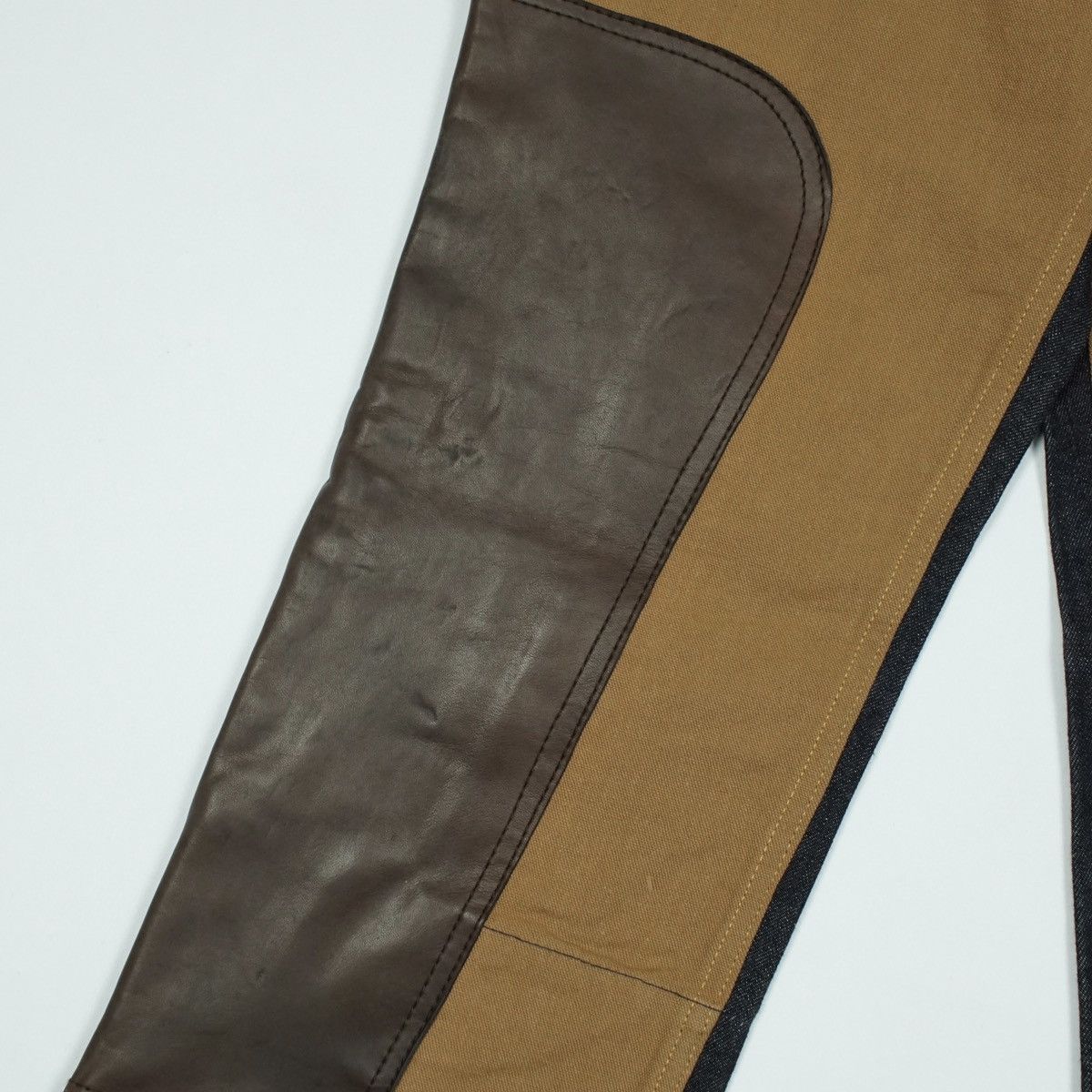 Comme des Garcons 2009 Junya Watanabe CDG Leather Panel Pants Size US 33 - 10 Thumbnail