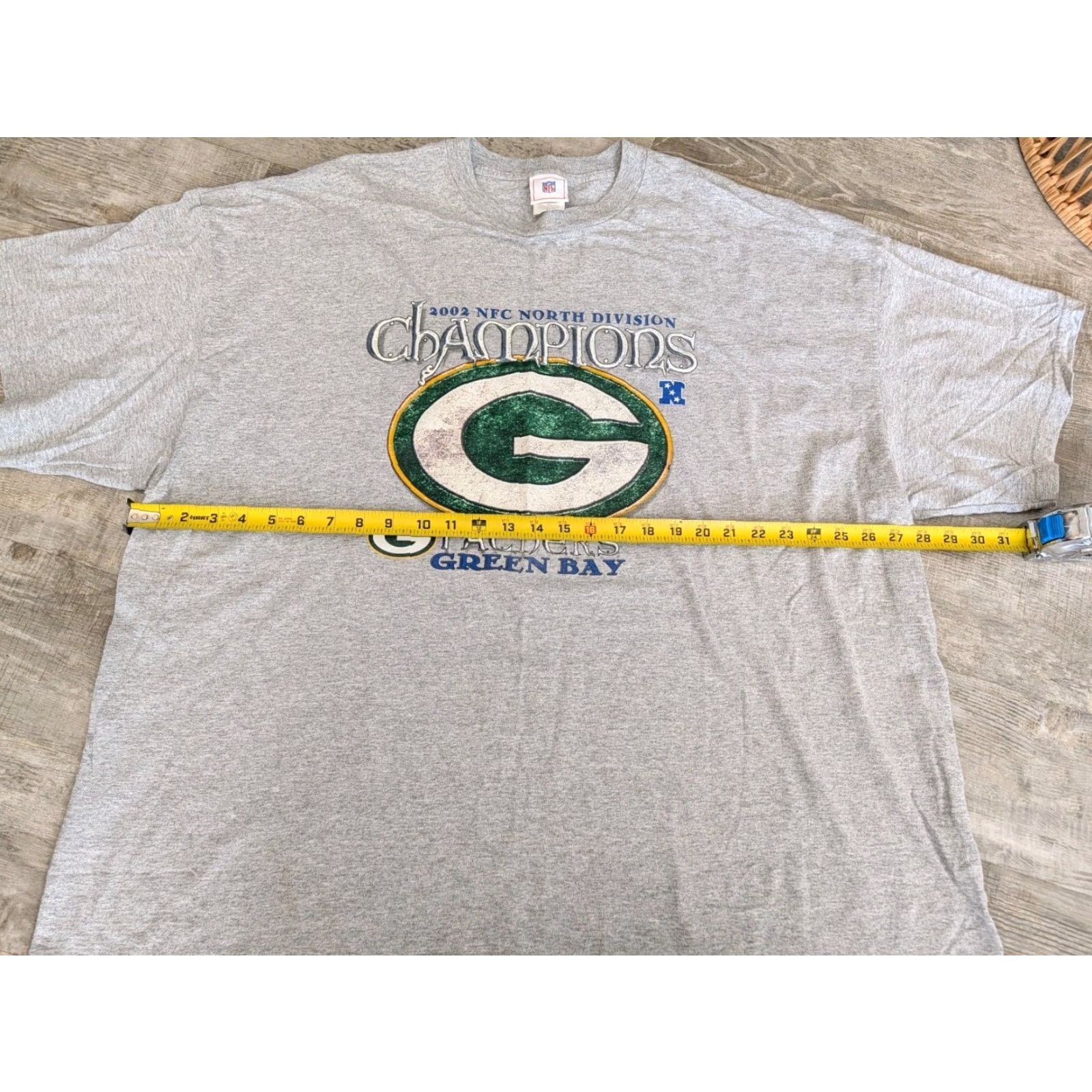 NFL Vtg NFL 2002 Green Bay Packers NFC Conference Champions Tee Shirt Sz 3XL Gray Size US XXL / EU 58 / 5 - 6 Thumbnail