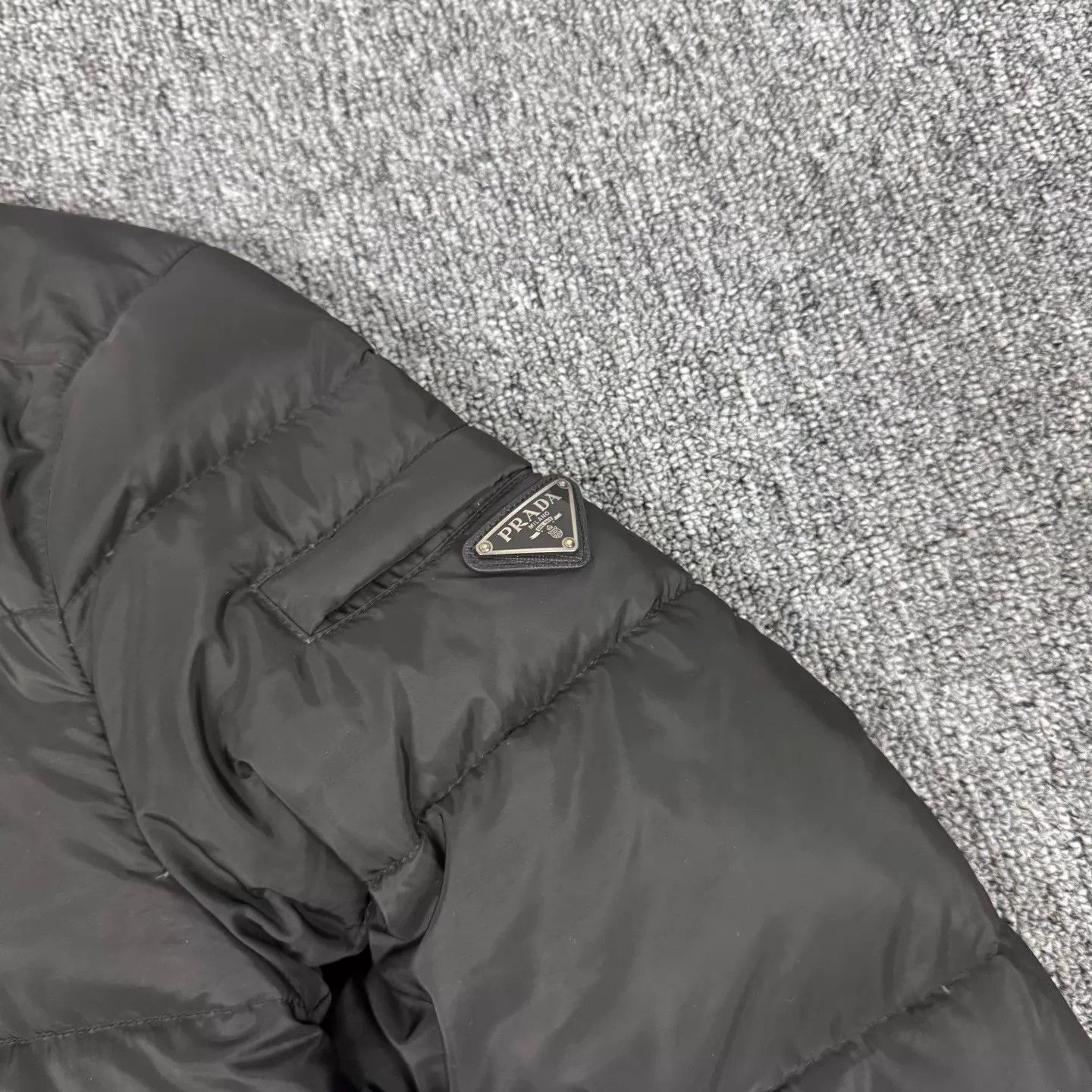 Prada Prada Black Triangle Logo Stand Collar Down Jacket Size US L / EU 52-54 / 3 - 5 Thumbnail