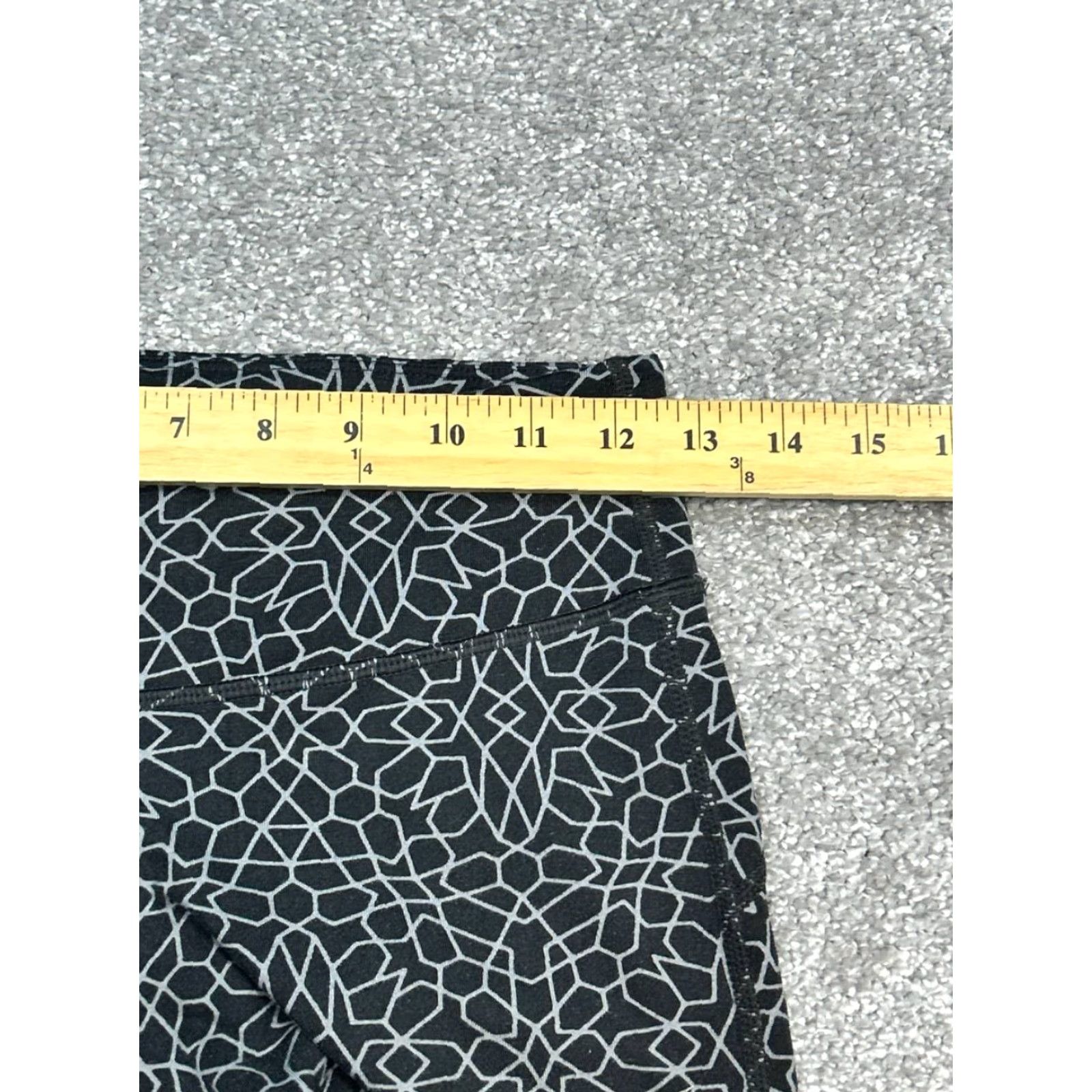 Nike Nike Leggings Womens XS Black Dri Fit Geometric Print Logo Stretch Low Rise Size 26" / US 2 / IT 38 - 6 Thumbnail
