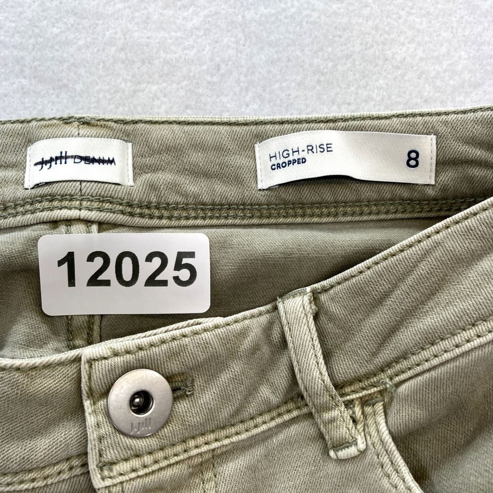 J. Jill J.Jill Jeans Women's 8 High Rise Cropped Light Green Stretch Denim Cuffed NWT Size 30" / US 8 / IT 44 - 6 Thumbnail