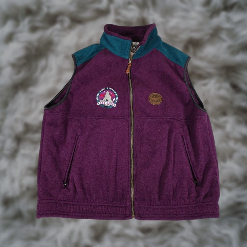Barker Vintage 90s Ski Barn Fleece Polartec Sweater Vest Womens 2XL Made In USA Purple Size XXL / US 16-18 / IT 52-54 - 1 Thumbnail