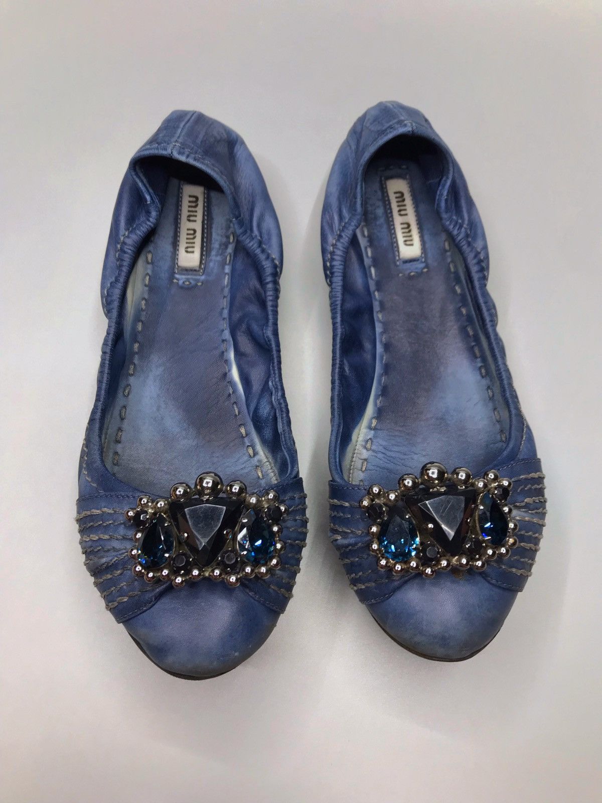 Miu Miu × Prada Miu miu Leather Ballet Flats Size US 6.5 / IT 36.5 - 2 Thumbnail