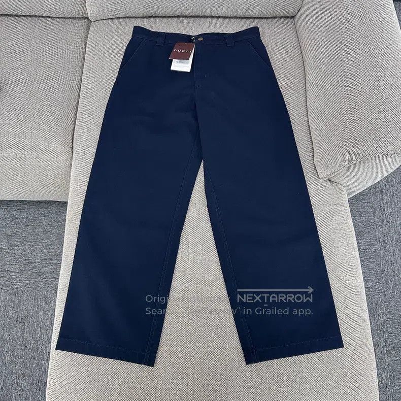 Gucci Gucci Navy blue old-fashioned denim workwear trousers Size US 30 / EU 46 - 2 Thumbnail