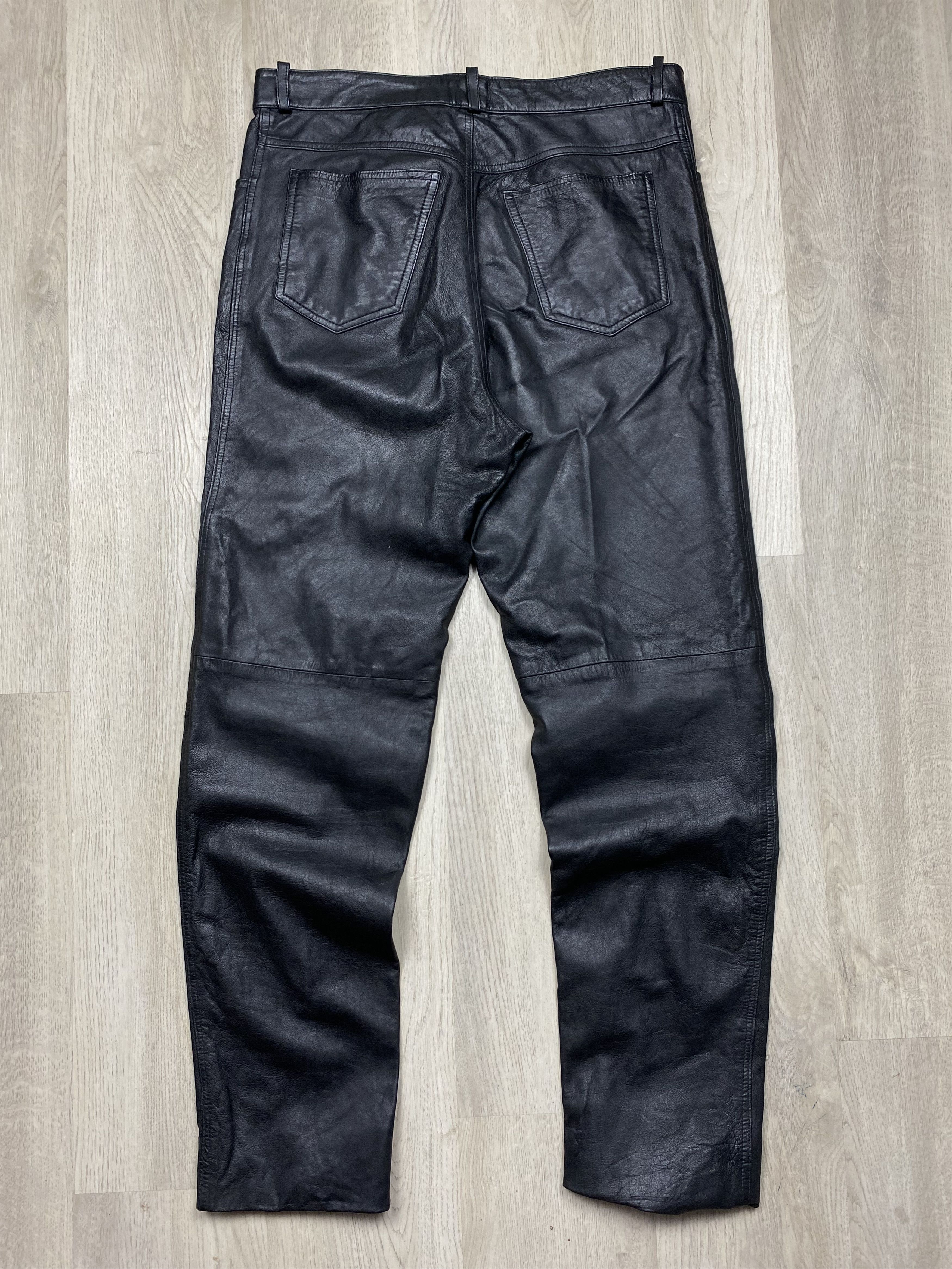 Genuine Leather Vintage Genuine Leather Pants Biker Motorcycle Size US 32 / EU 48 - 7 Thumbnail