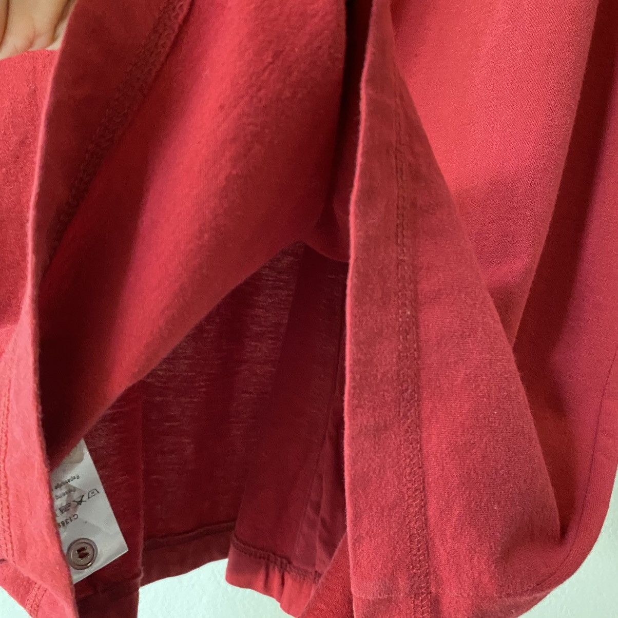 Marithe + Francois Girbaud MARITHE FRANÇOIS GIRBAUD Red Zip-Detail Long Sleeve Shirt Size US L / EU 52-54 / 3 - 11 Thumbnail