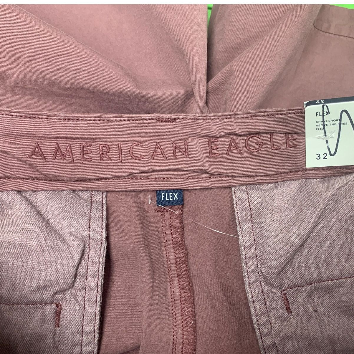 American Eagle Outfitters New American Eagle Mens Size 32 Stretch Cotton Khaki Shorts Size US 32 / EU 48 - 4 Thumbnail