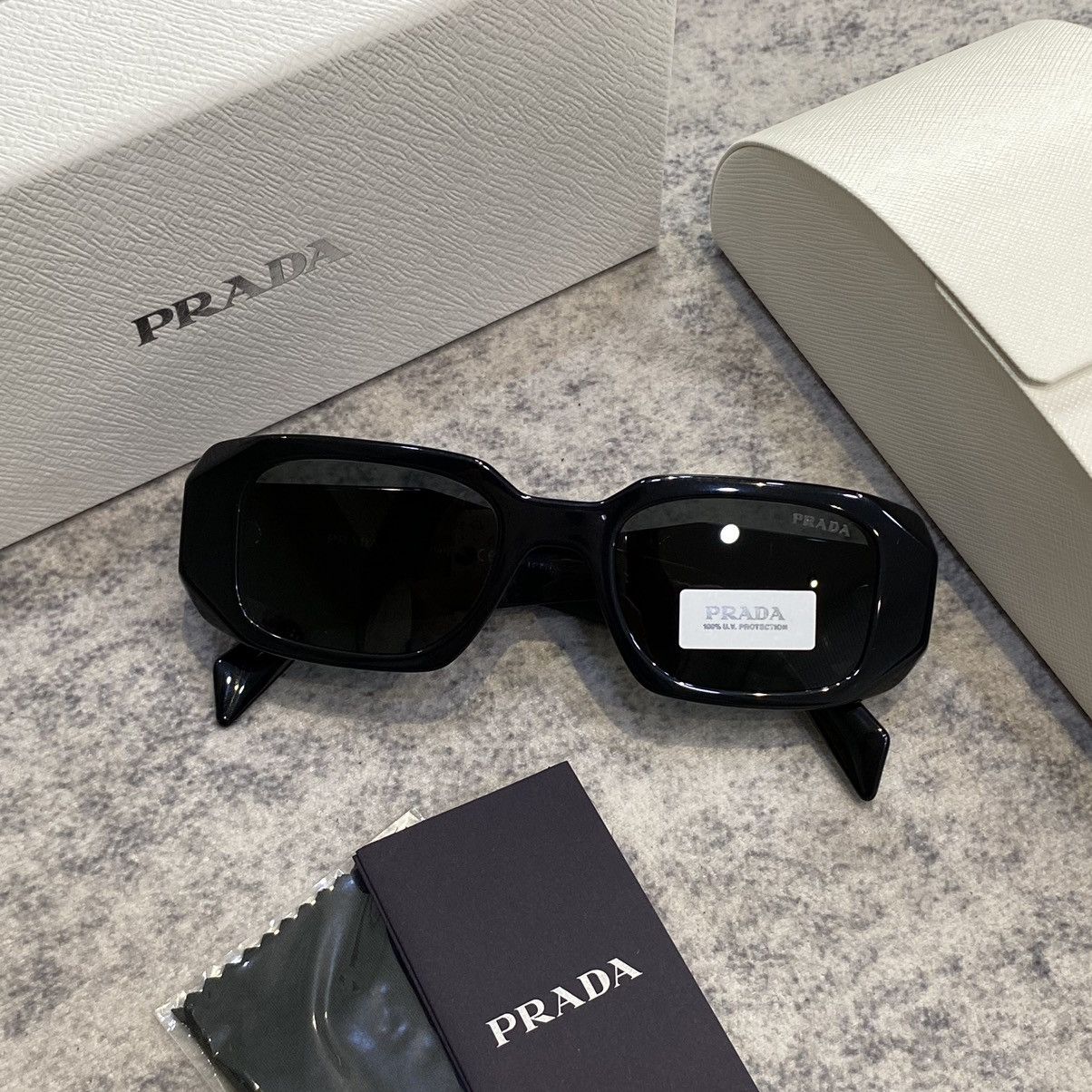 Prada PRADA OPR 17WS 1AB5S0 Sunglasses BLACK Size ONE SIZE - 3 Thumbnail