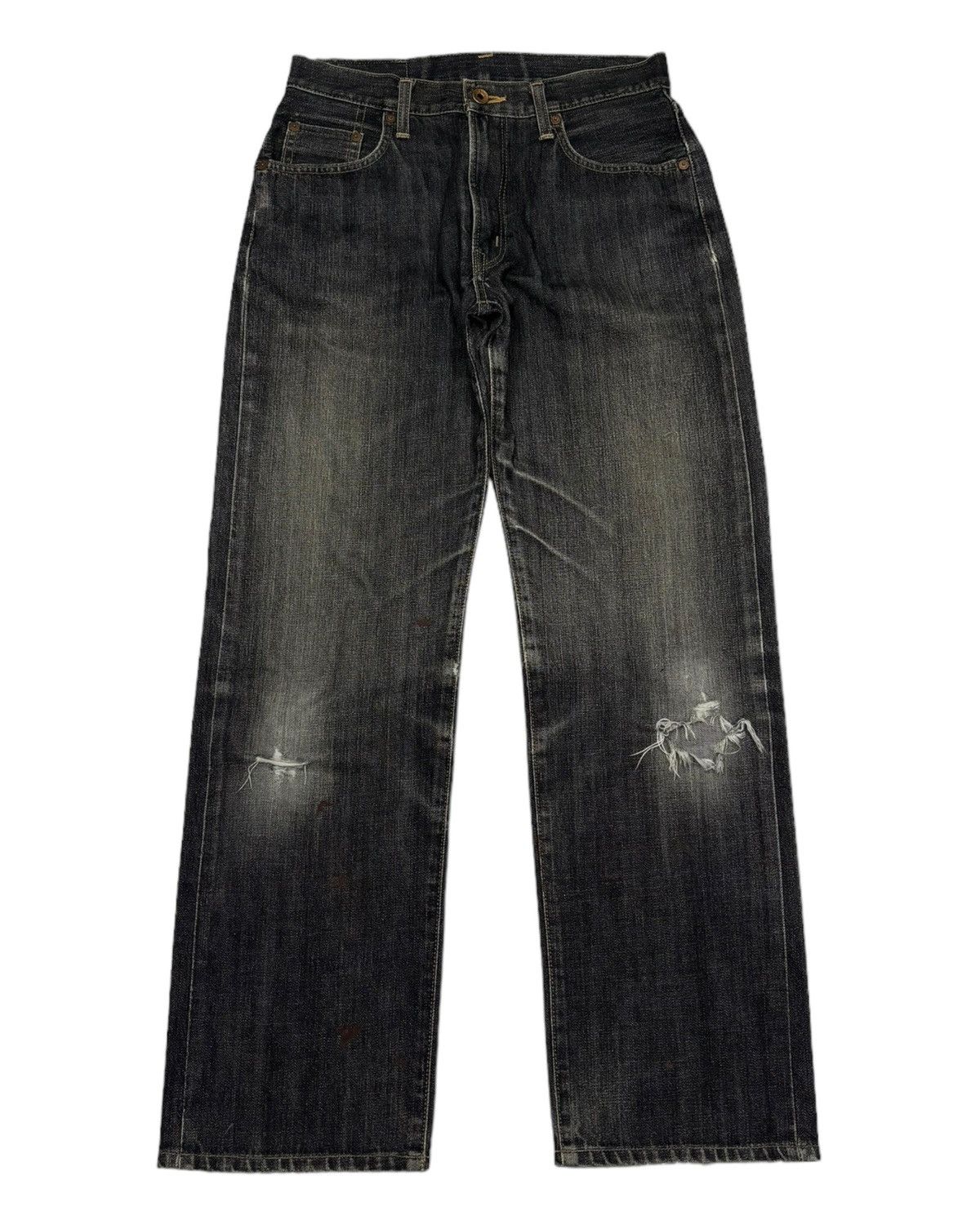 Edwin × Japanese Brand 🔥Vintage Edwin 505xx Selvedge Distressed Denim Jeans Size US 29 - 3 Thumbnail