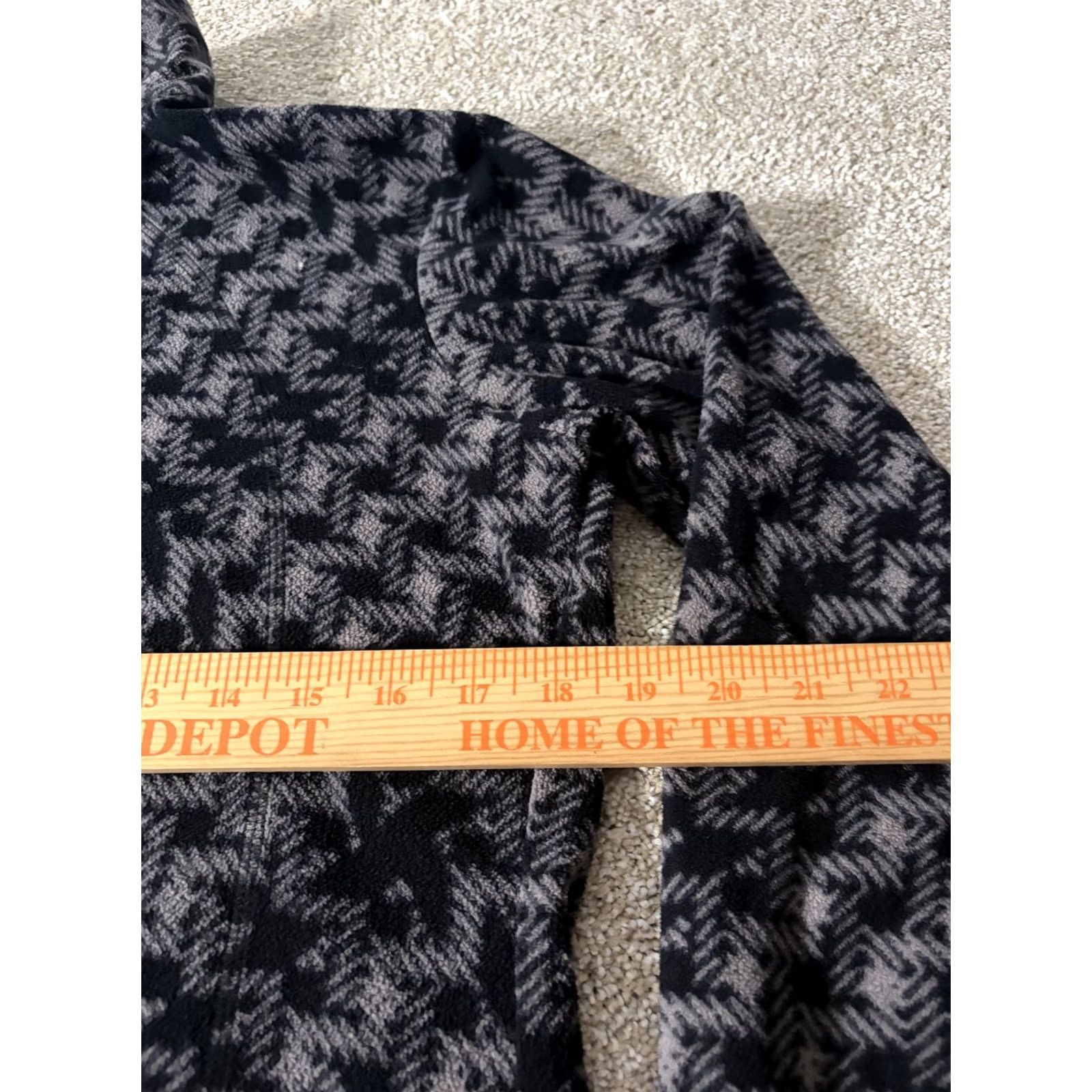 Vintage Columbia Pullover Womens Large Black Quarter Zip Fleece Geometric Mock Neck Size L / US 10 / IT 46 - 6 Thumbnail