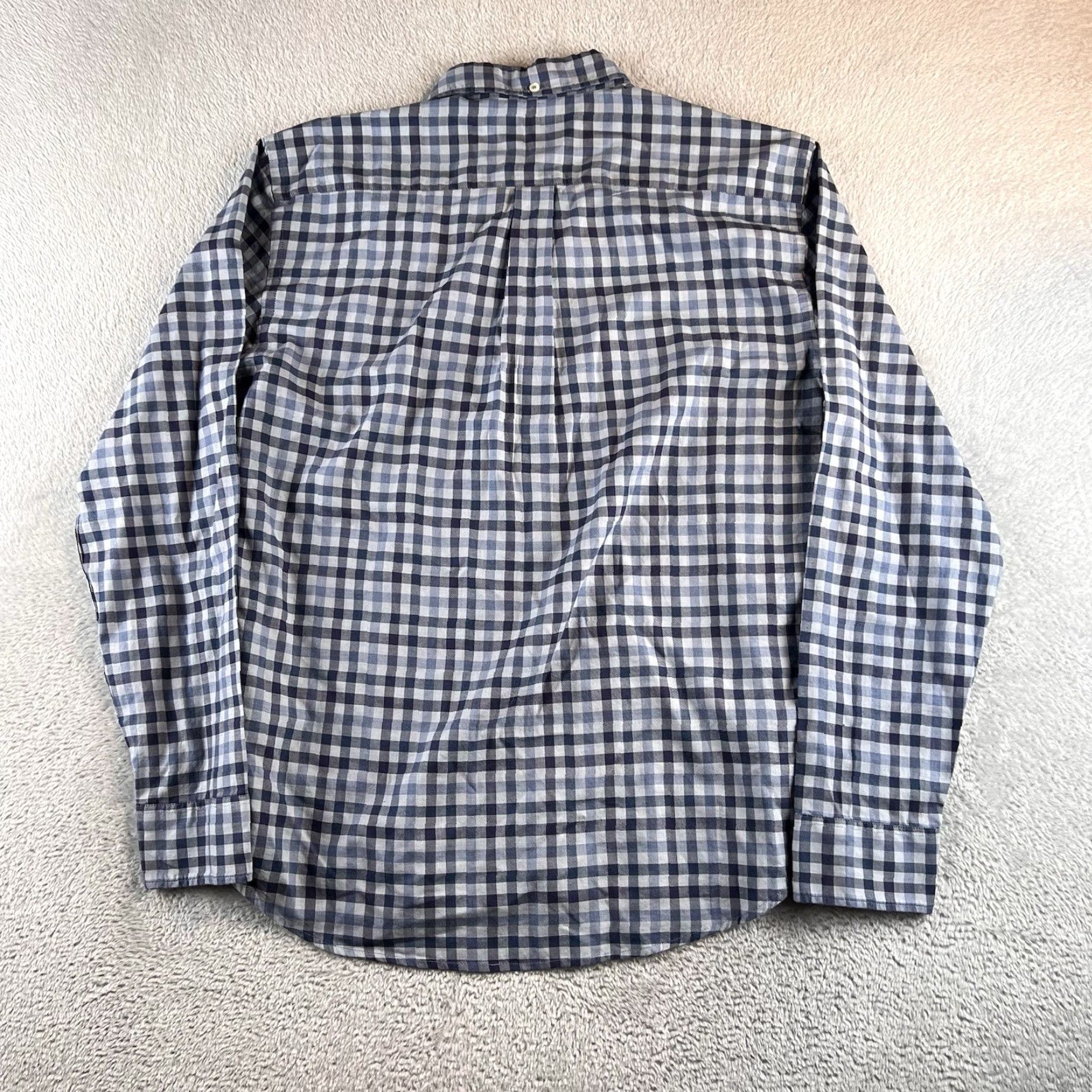 Billy Reid Billy Reid Shirt Mens Medium Blue Gingham Plaid Button Up Standard Cut Preppy Size US M / EU 48-50 / 2 - 2 Thumbnail