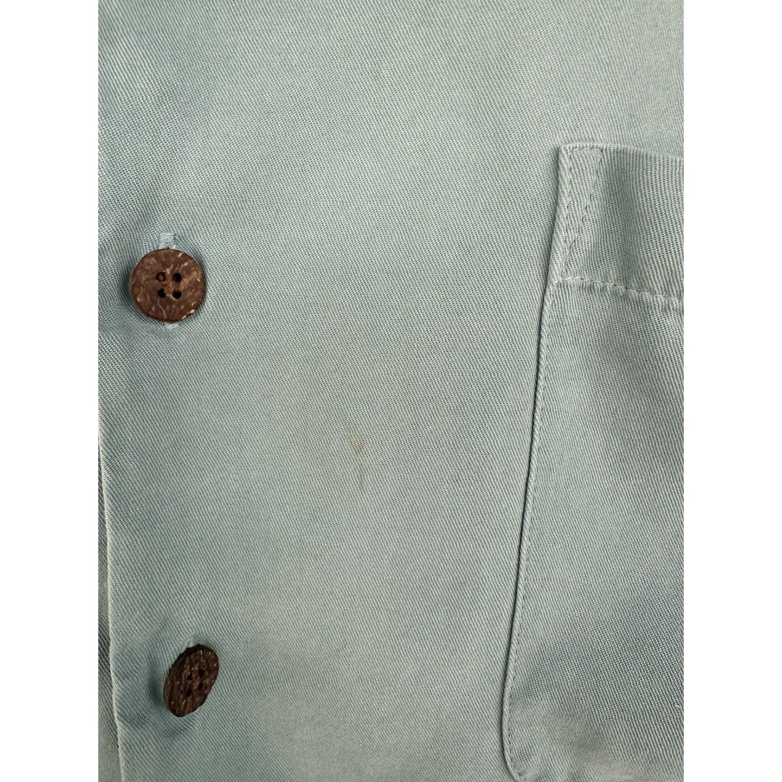 Tommy Bahama Tommy Bahama Men's L Shirt Silk Blue Embroidered Button-Up Casual Travel Size US L / EU 52-54 / 3 - 6 Thumbnail