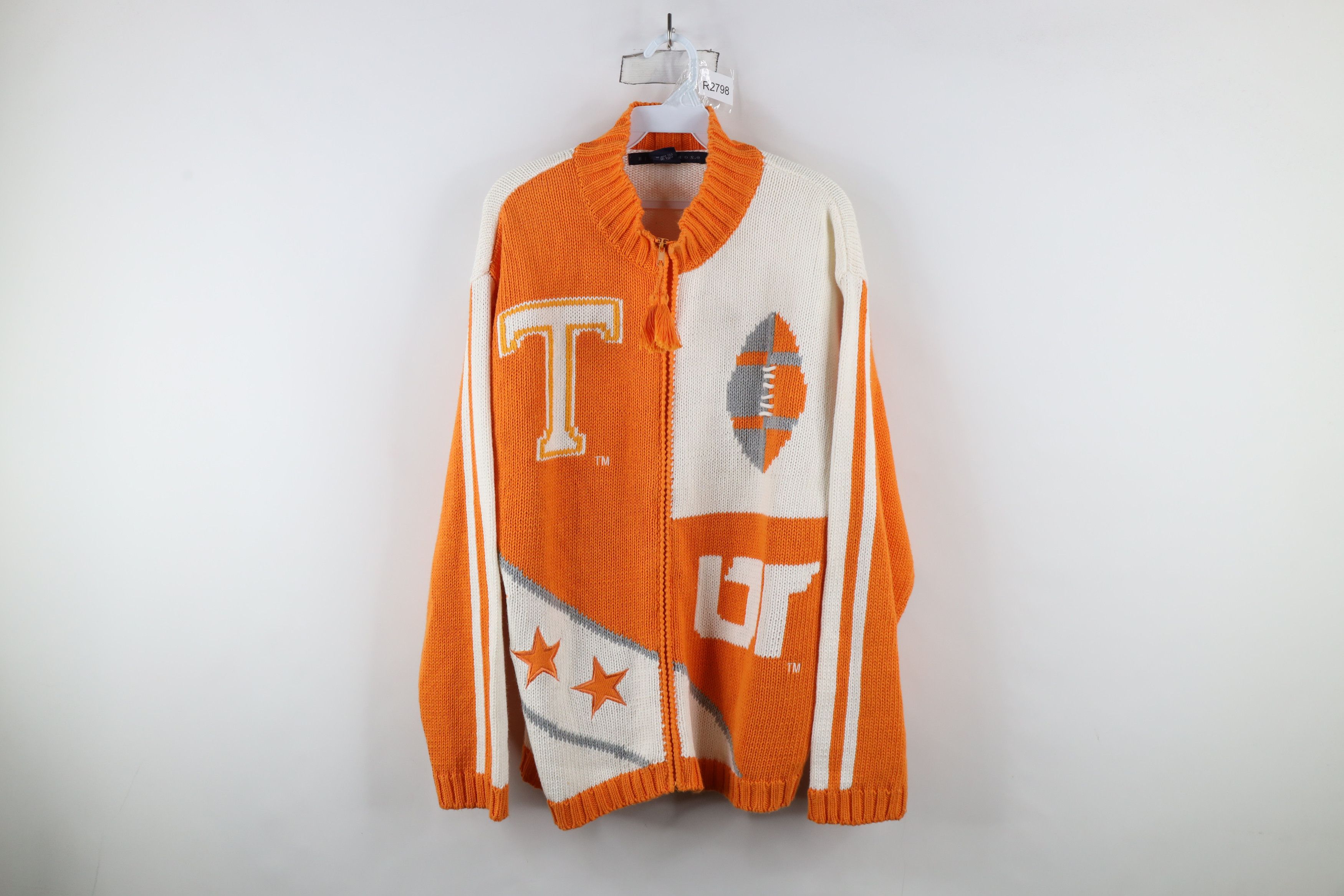 Vintage Deadstock Vintage 90s Tennessee Football Cardigan Sweater Size XL / US 12-14 / IT 48-50 - 1 Thumbnail