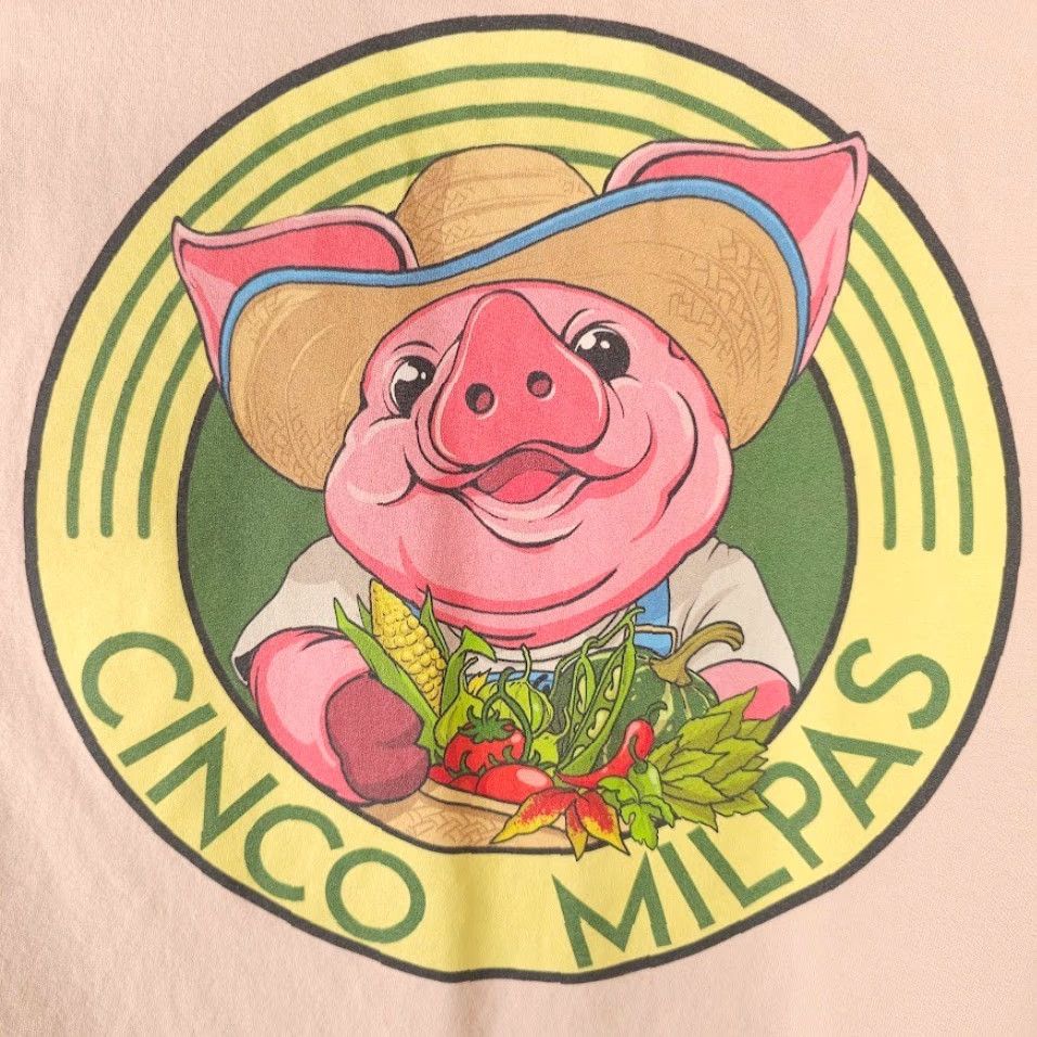Vintage Cinco Milpas Pig T Shirt Mens Size Large Orange Farmer Farming Shirt Mens Grand Orange Size US L / EU 52-54 / 3 - 5 Thumbnail