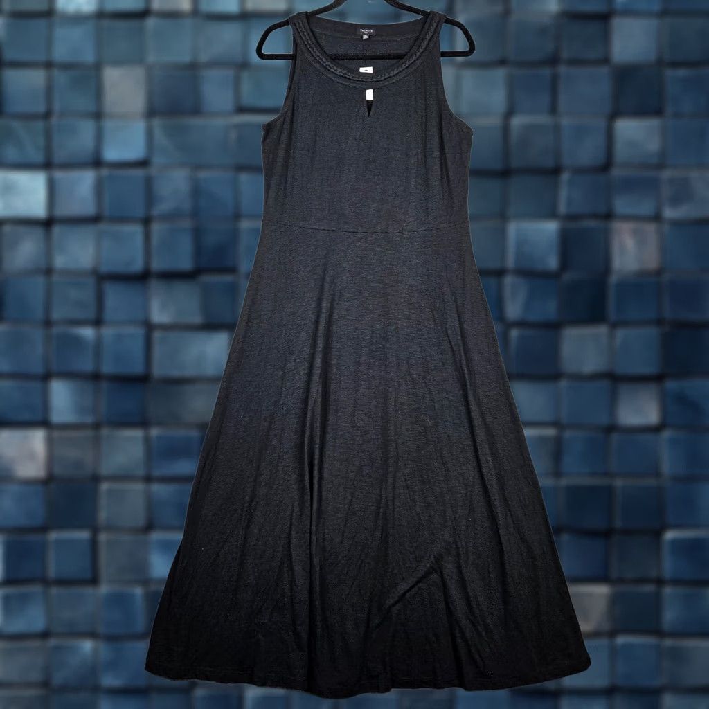 Talbots Talbots Women's Black Round Neck Midi Casual Dress PL Petite New Size L / US 10 / IT 46 - 1 Thumbnail