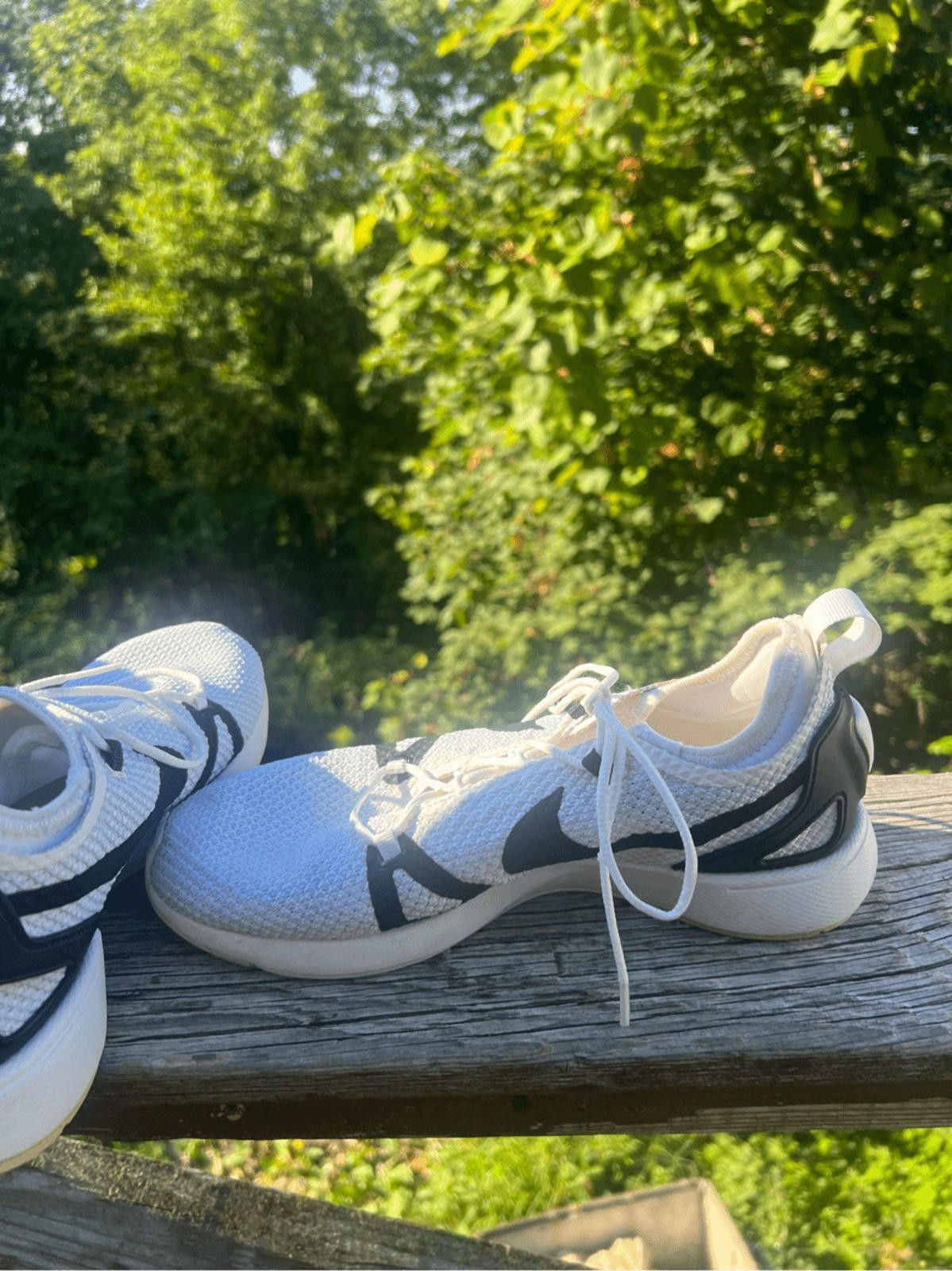 Nike Nike DUEL RACER GS 'WHITE BLACK' Sz 6 Youth 921479-101 Size US 6 / IT 36 - 5 Thumbnail