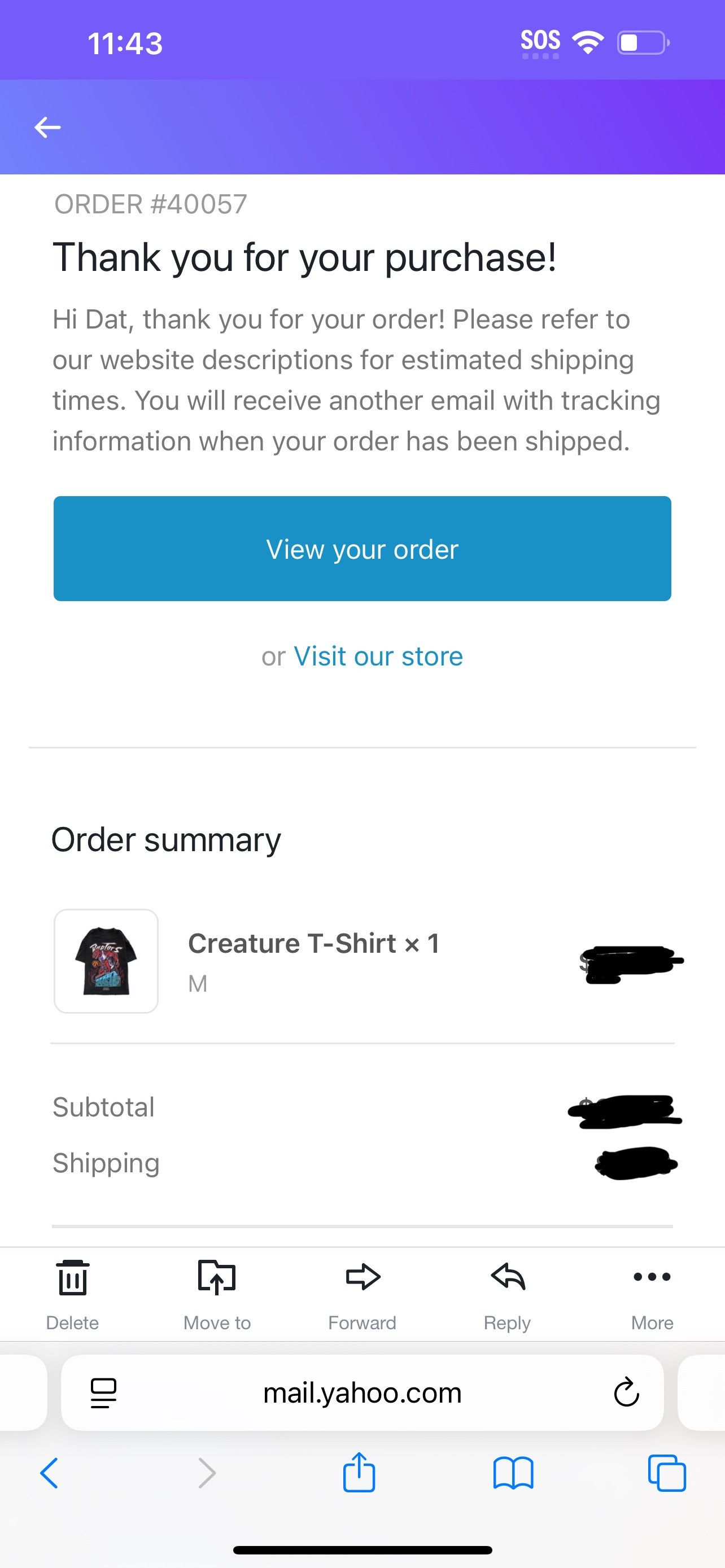 NBA × Warren Lotas Authentic Warren Lotas Creature Toronto Raptors T-Shirt Blk Size US M / EU 48-50 / 2 - 7 Thumbnail