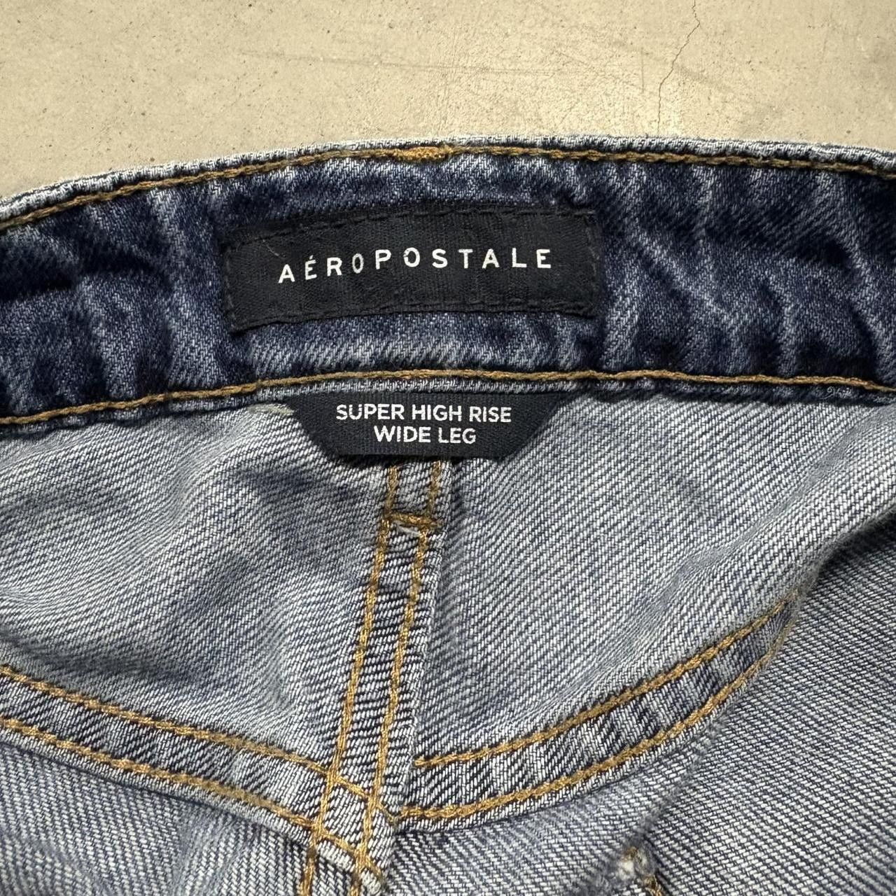 Aeropostale Crazy Vintage Y2K/2000s Super Baggy Wide Leg Medium Wash Denim Jeans! Size US 34 / EU 50 - 8 Thumbnail