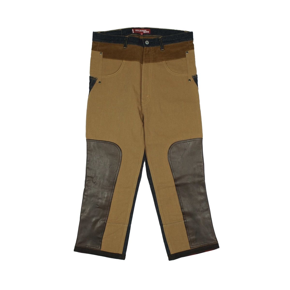 Comme des Garcons 2009 Junya Watanabe CDG Leather Panel Pants Size US 33 - 4 Thumbnail