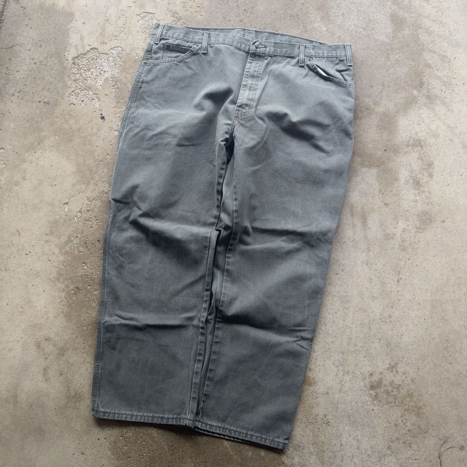 Dickies Vintage Dickies Baggy Green Canvas Carpenter Pants 42x30 Size US 42 / EU 58 - 3 Thumbnail