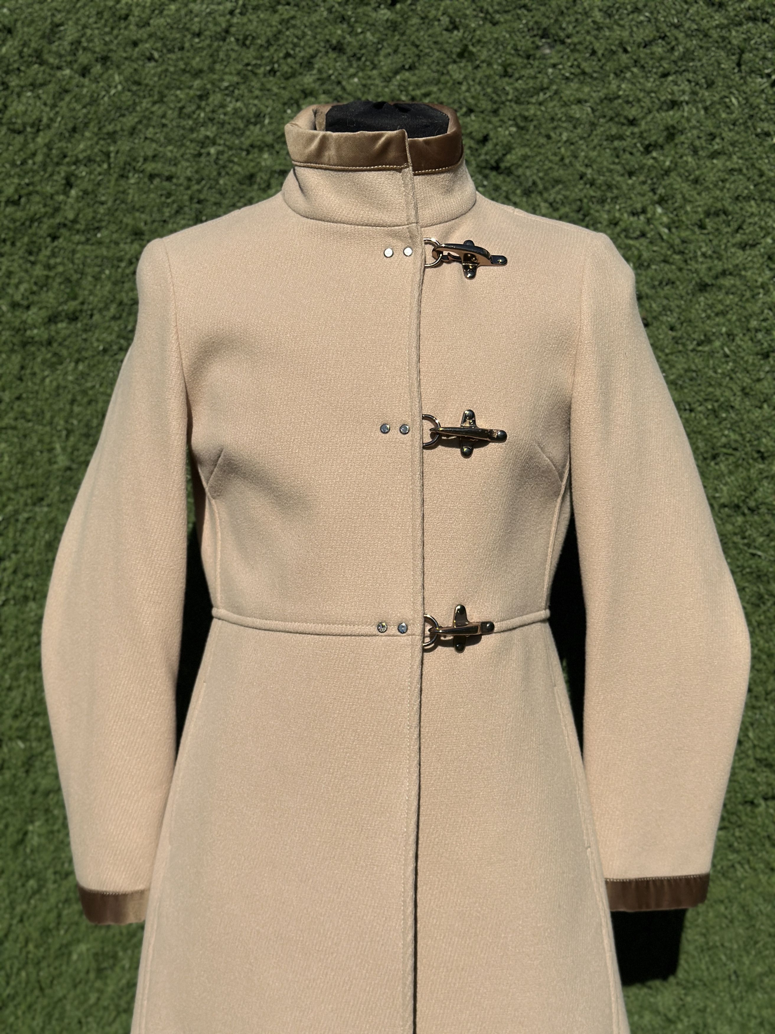 Fay Virginia Wool Coat Hook Closure Made in Italy Size M