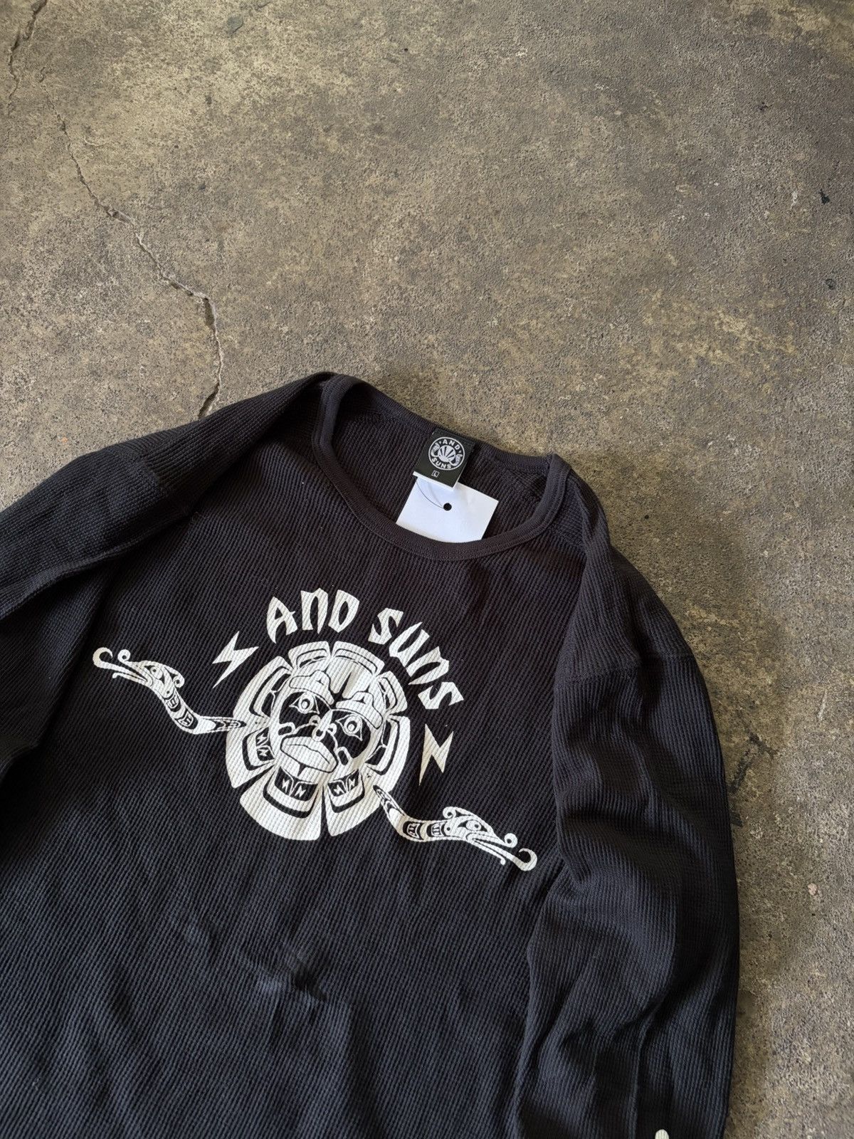 ANDSUNS And Suns Black Long-shirt Made In Japan Size US L / EU 52-54 / 3 - 2 Thumbnail