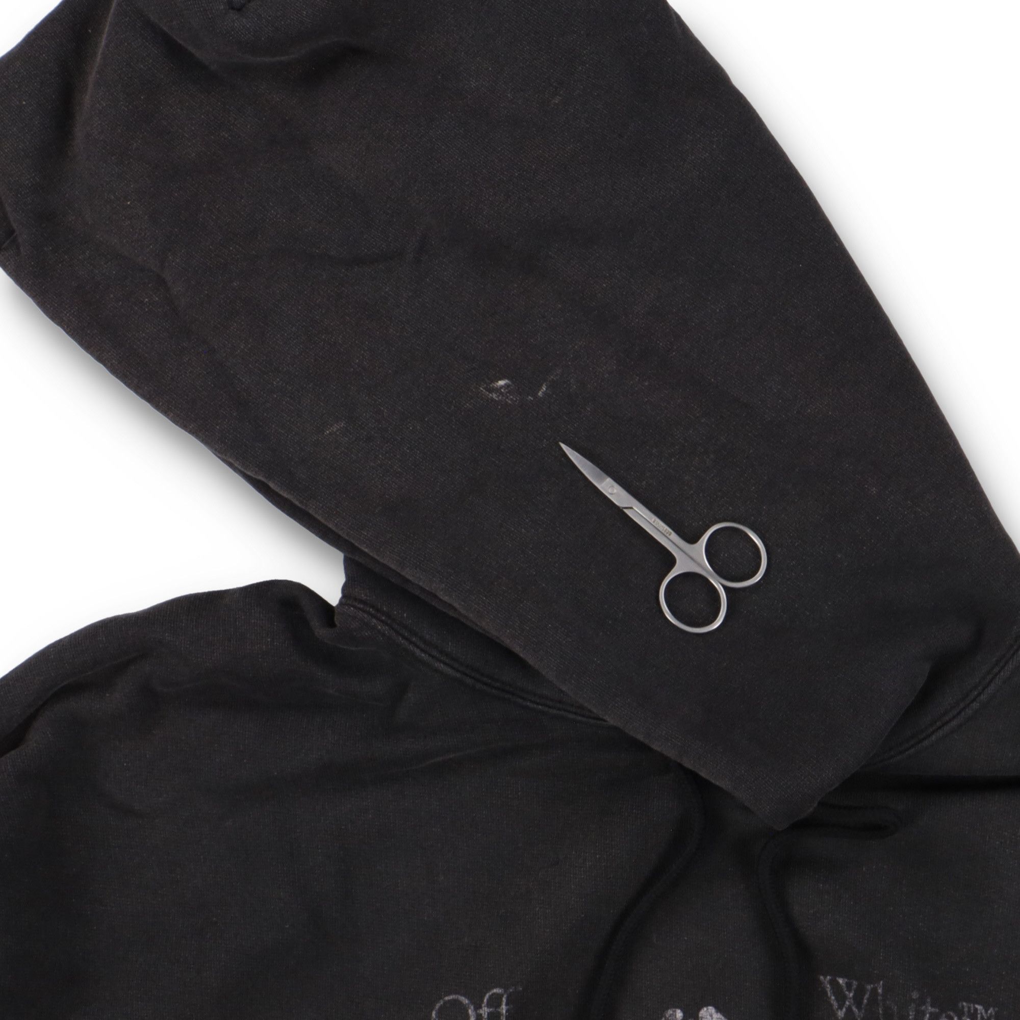 Off-White Vintage Black Big Logo Oversized Skate Hoodie Size US L / EU 52-54 / 3 - 11 Thumbnail