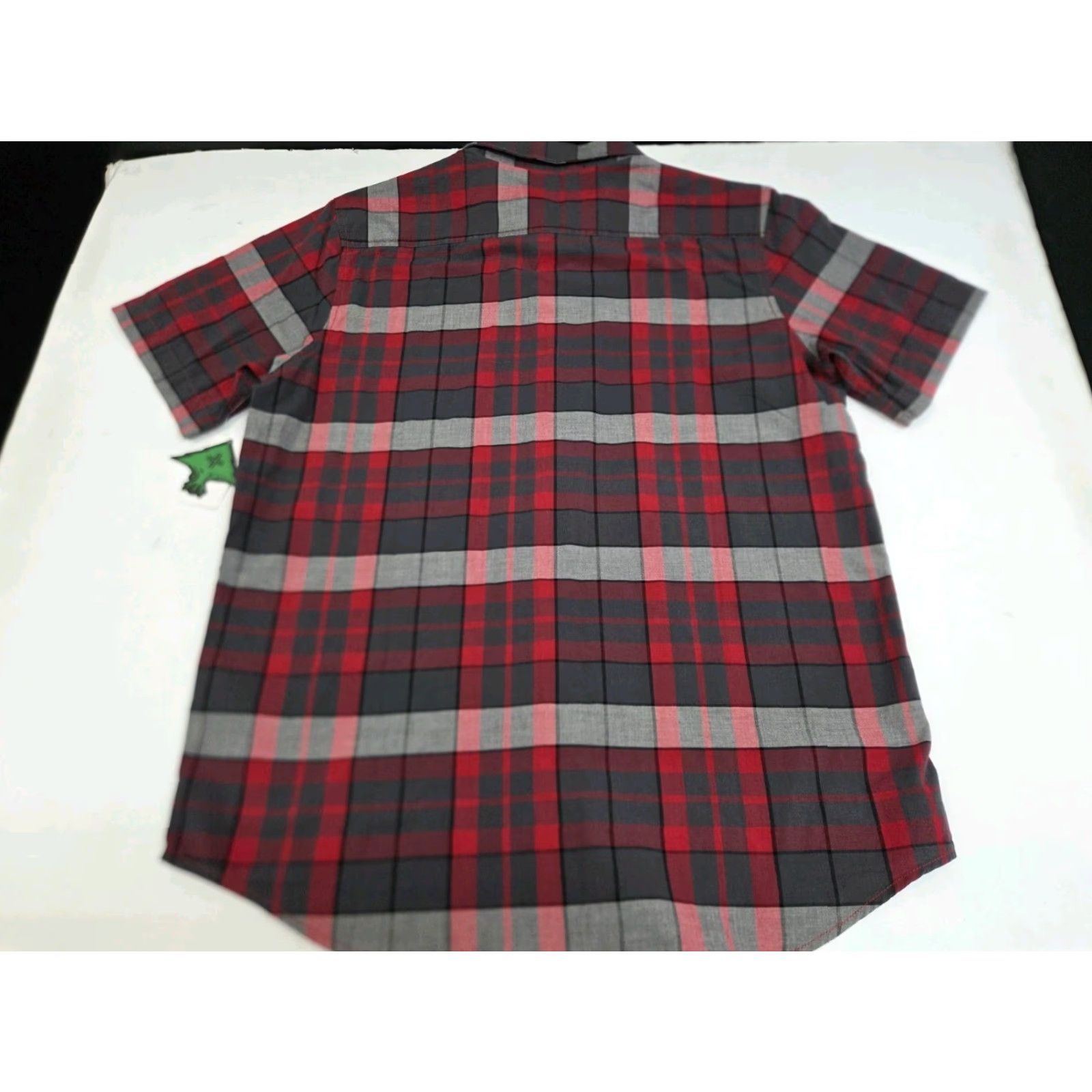 Vintage LRG Shirt Mens Short Sleeve Button-Up Red/Grey Plaid Size L 42in Chest Size US L / EU 52-54 / 3 - 3 Thumbnail