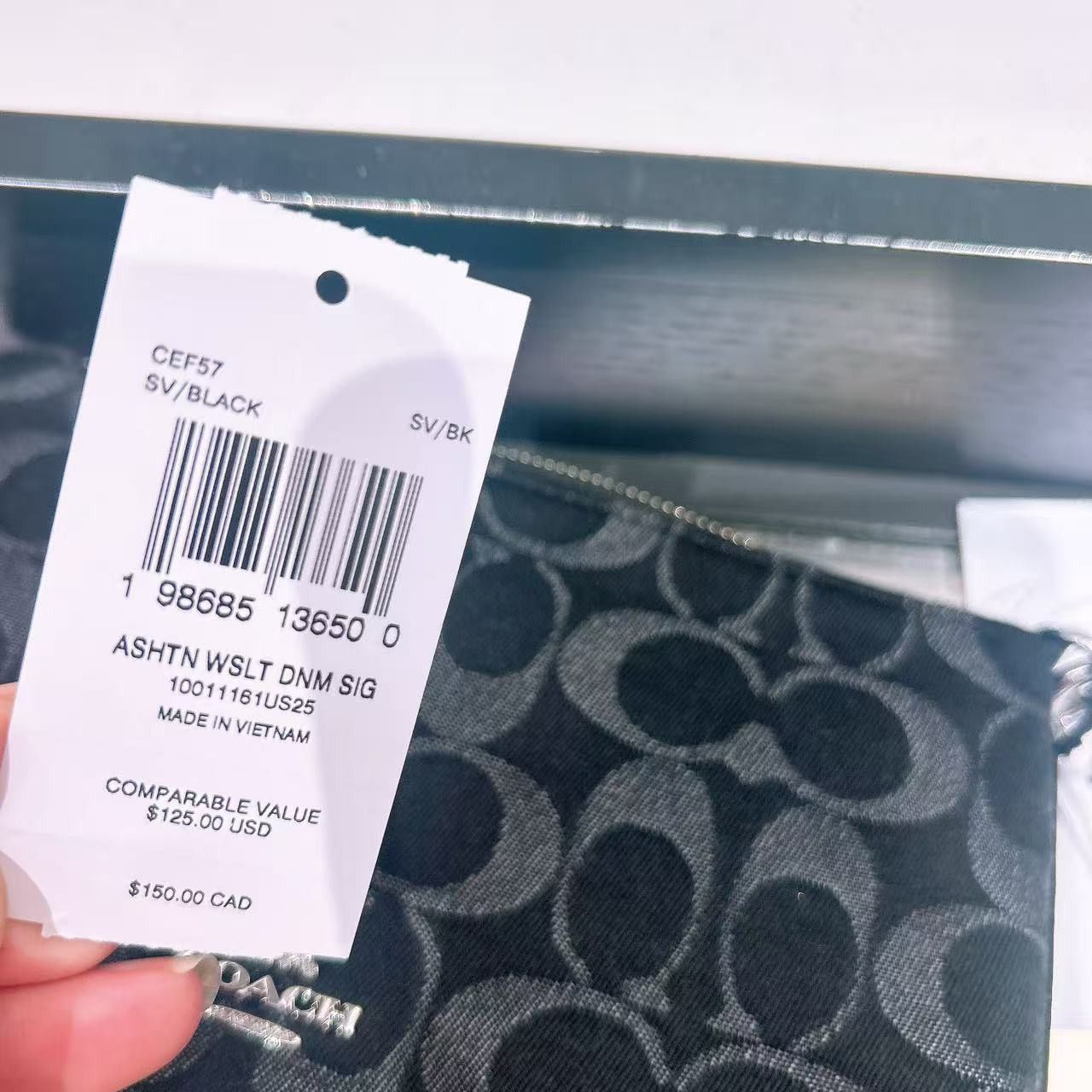 Coach Ashton Wristlet In Signature Denim CEF57 Size ONE SIZE - 5 Thumbnail