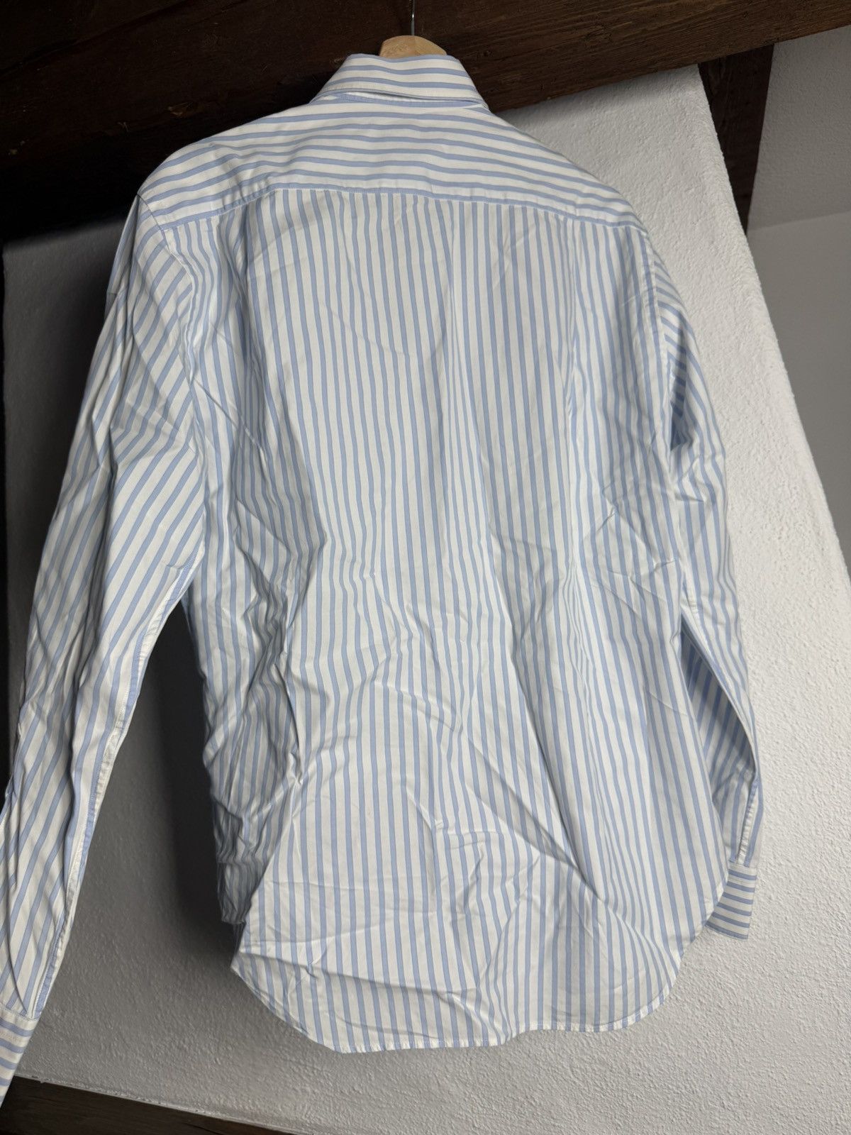 Loro Piana Loro Piana Blue White Striped Cotton Dress Shirt M/L 15¾ 40 Size US M / EU 48-50 / 2 - 3 Thumbnail