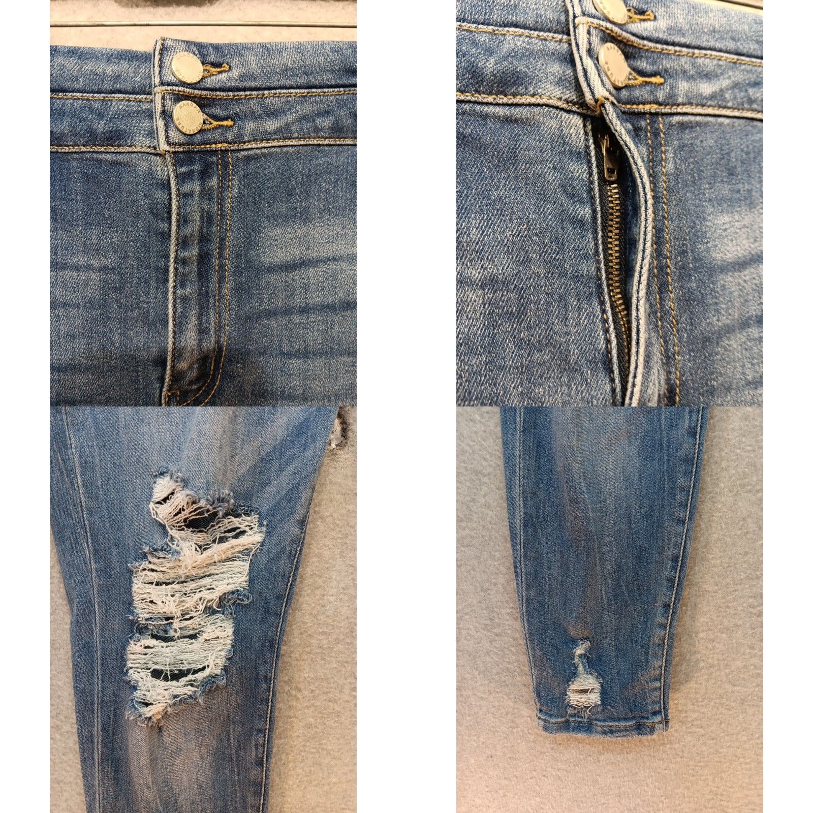 Vintage KanCan™ Jeans Curvy Mid Rise Ankle Skinny Distressed Women’s Size 34X27 Size 24" / US 00 / IT 34 - 8 Thumbnail