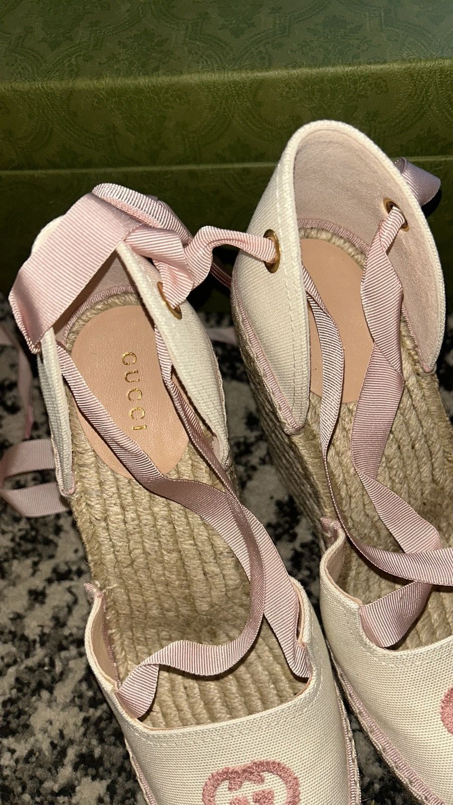Gucci Gucci Espadrille with Ribbon Tie size 39.5 Size US 9.5 / IT 39.5 - 5 Thumbnail