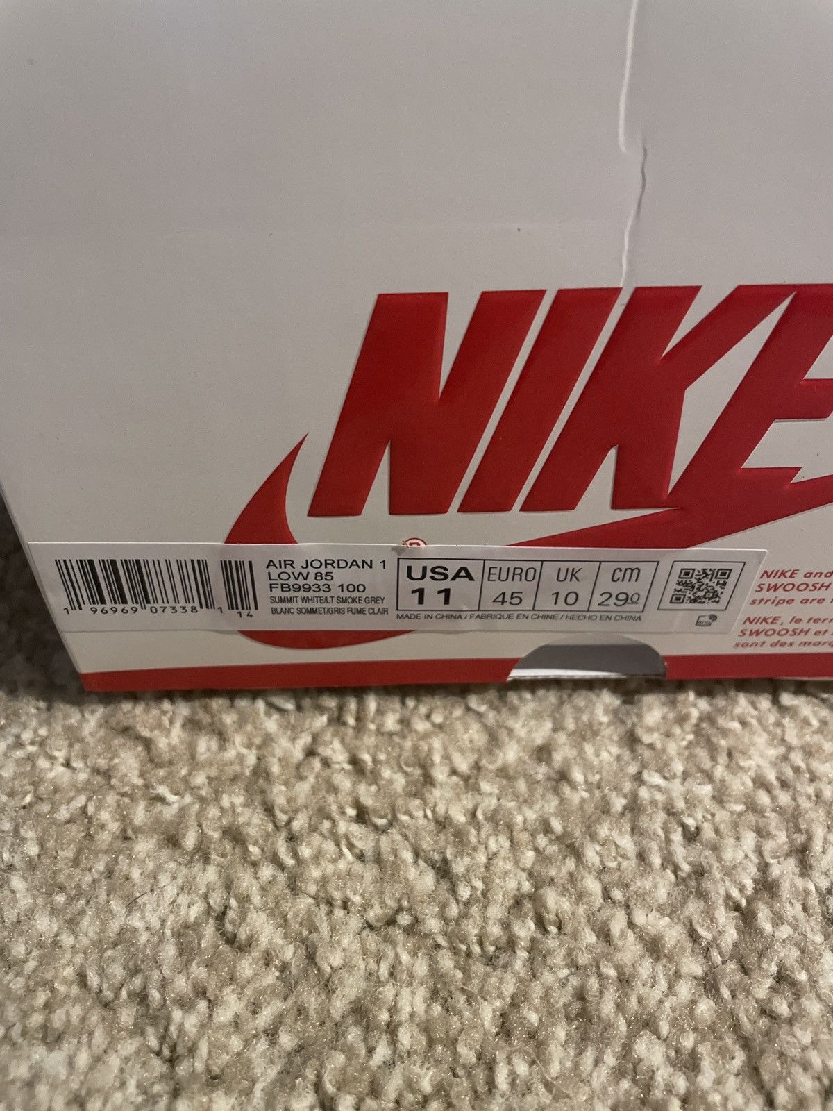 Jordan Brand × Nike Air Jordan 1 Low 85 Neutral Grey Size US 11 / EU 44 - 8 Thumbnail