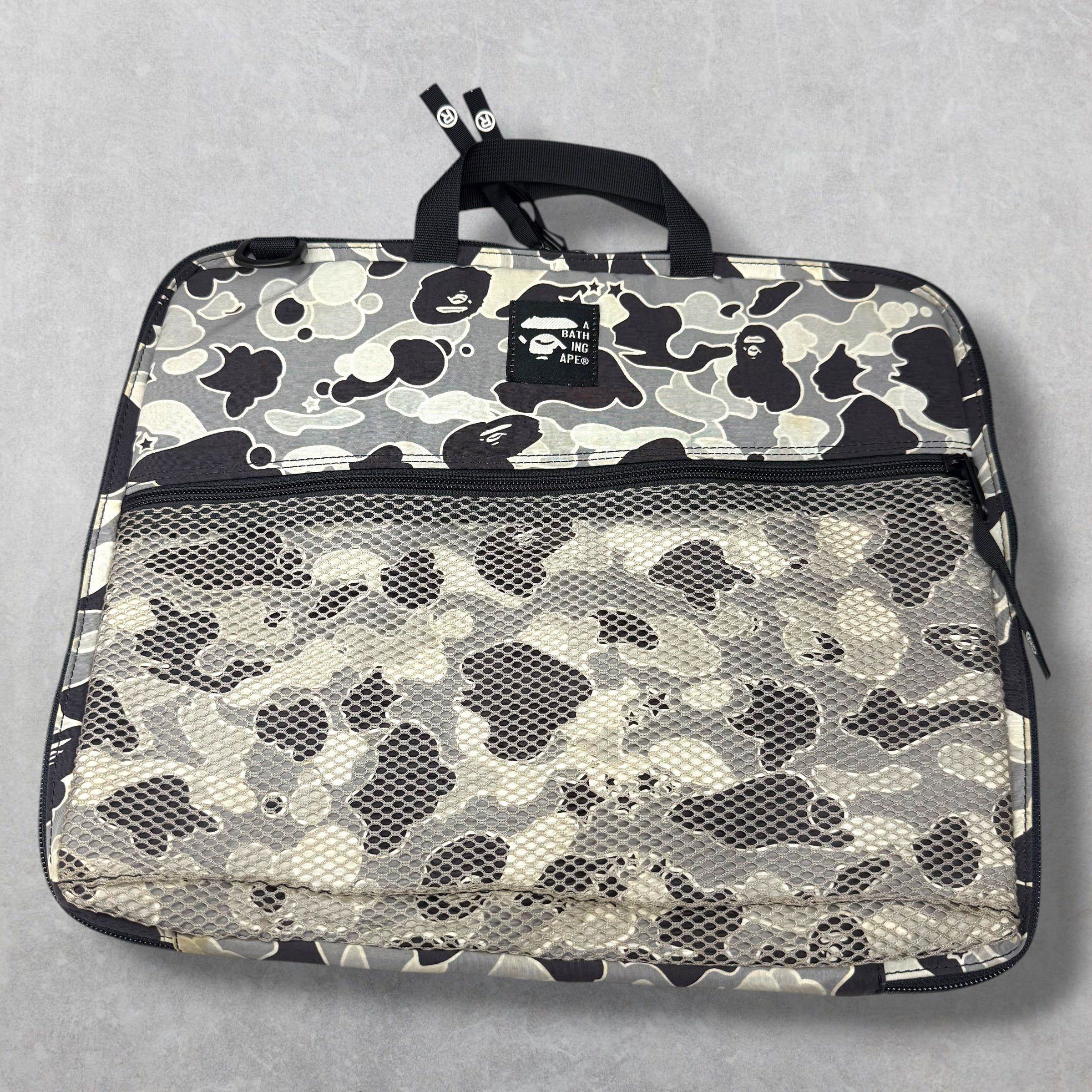 Bape Bape Grey Sta Camo Top Handle Laptop Case Size ONE SIZE - 1 Thumbnail