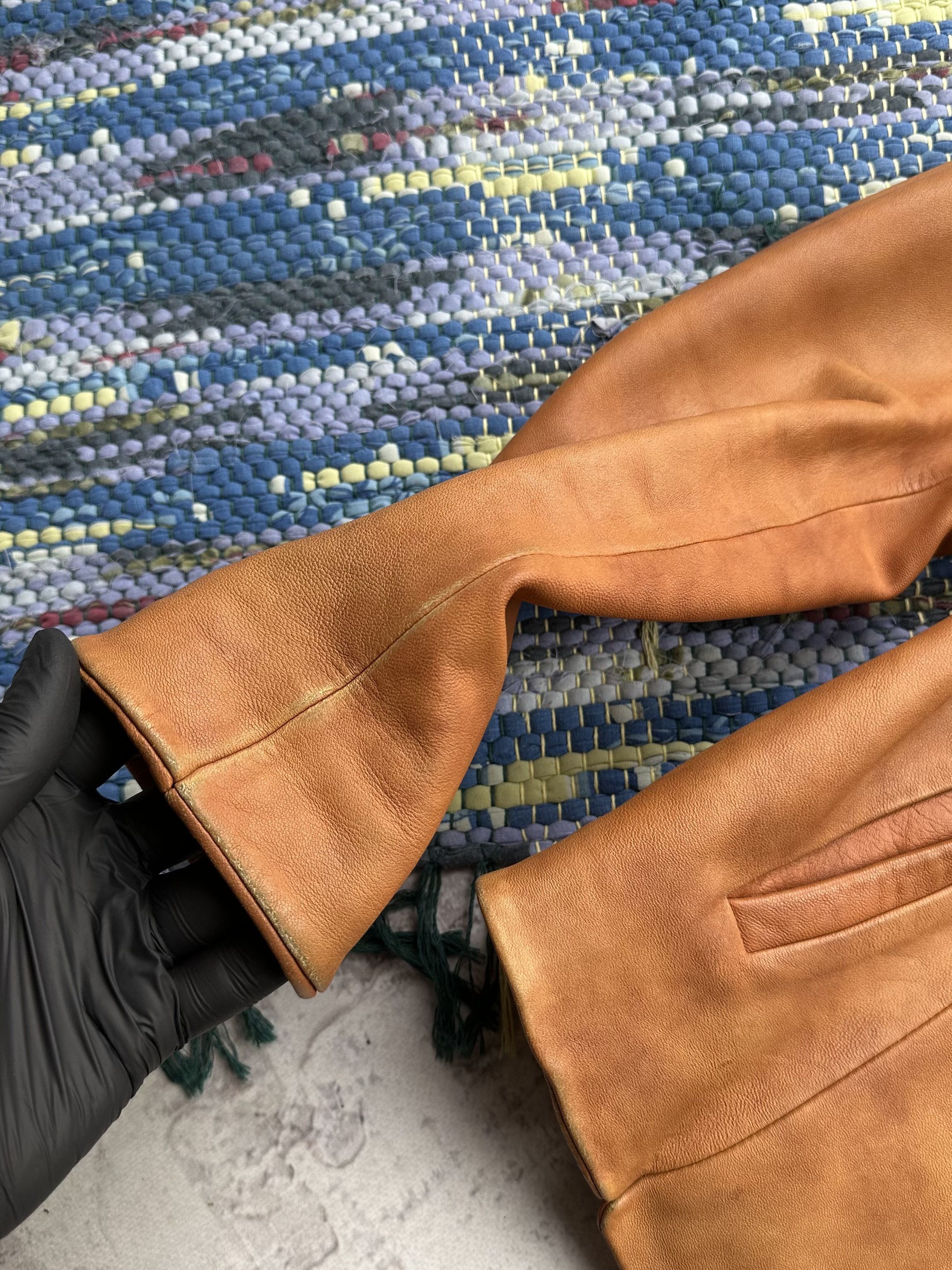 Vintage Vintage Faded Leather Jacket A376D15(262) Size S / US 4 / IT 40 - 8 Thumbnail
