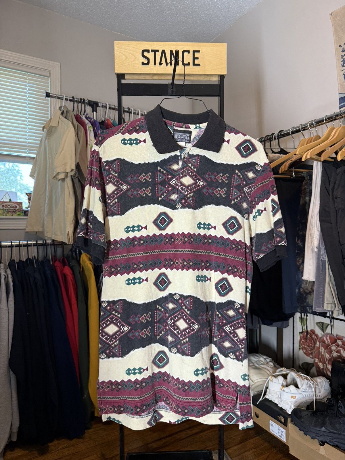 Vintage Roughrider Aztec Polo Size US M / EU 48-50 / 2 - 2 Thumbnail