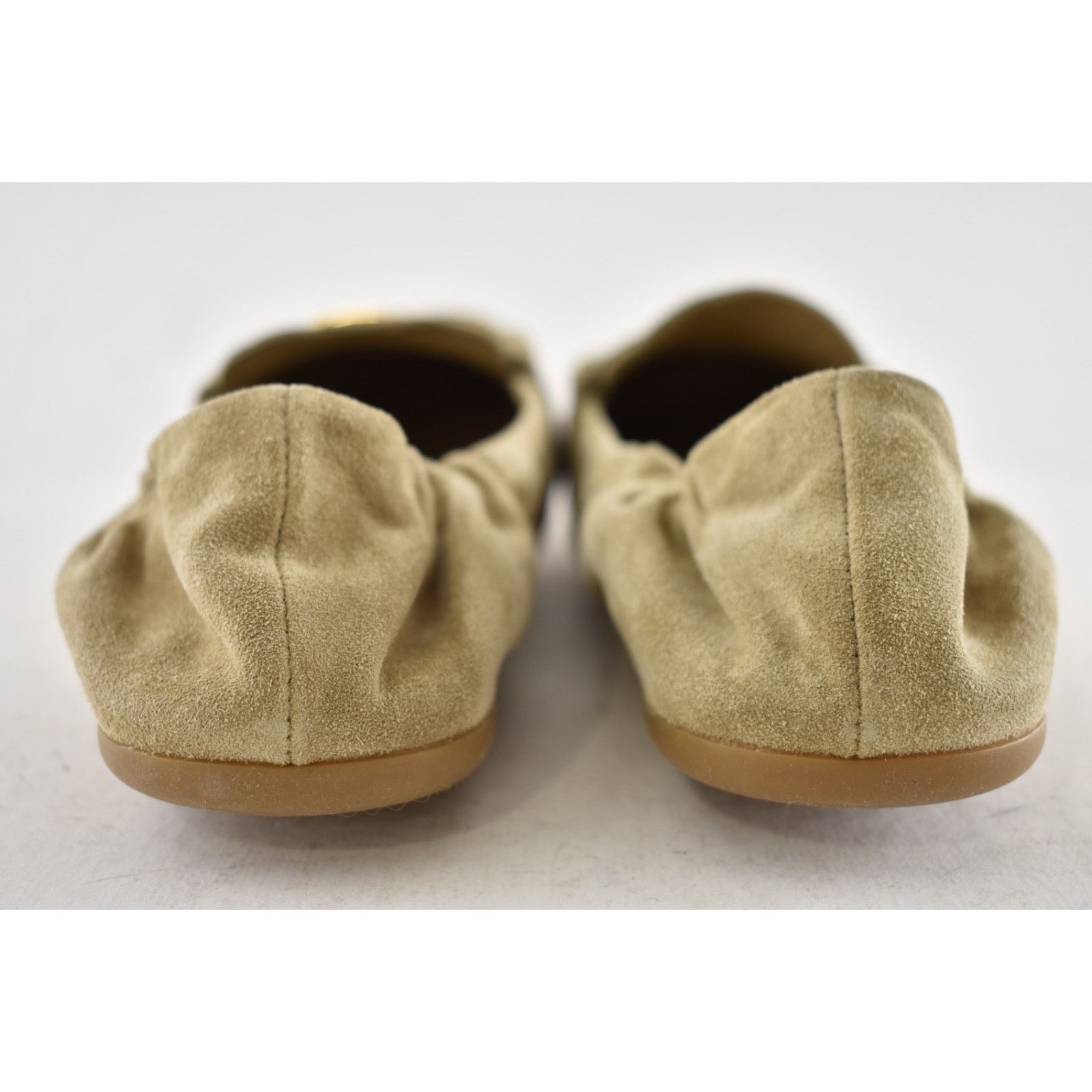 Prada Prada Ecru Beige Suede Logo Scrunch Loafer Flat 38 Size US 8 / IT 38 - 18 Thumbnail