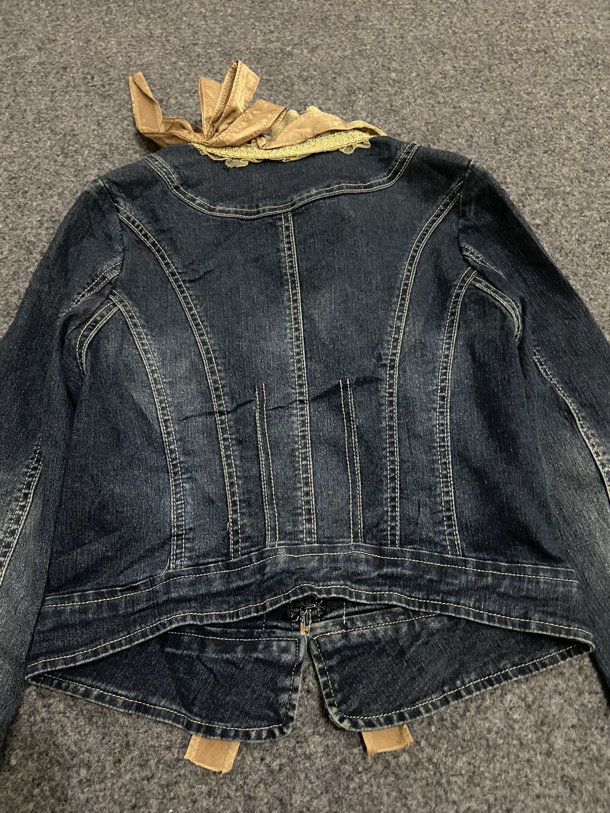 If Six Was Nine × Le Grande Bleu (L.G.B.) Vintage Y2K rosy pink denim jacket with flower Size XS / US 0-2 / IT 36-38 - 6 Thumbnail