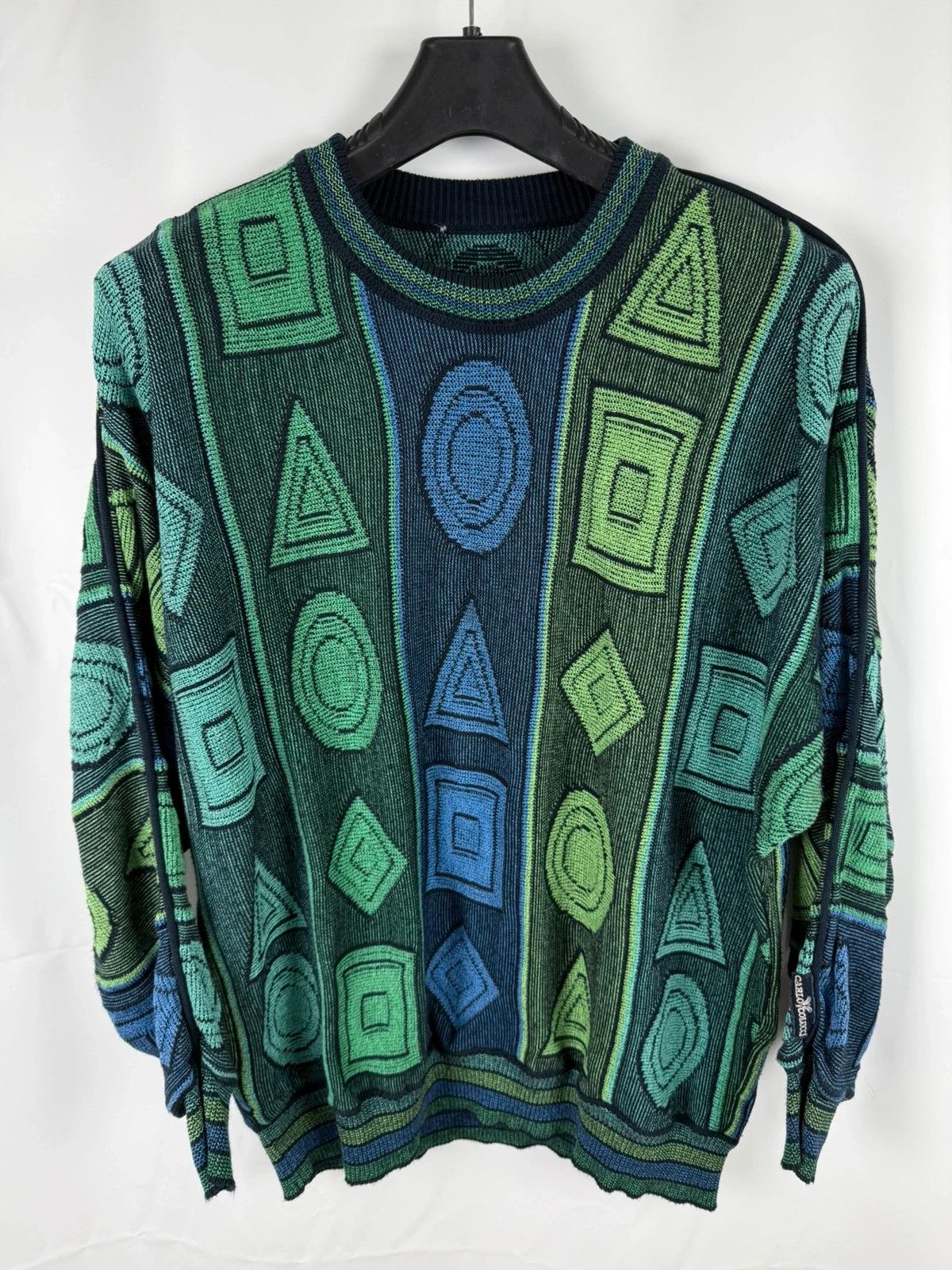 Carlo Colucci Carlo Colucci Vintage Sweater Geometric Knit size 52 Size US L / EU 52-54 / 3 - 1 Thumbnail