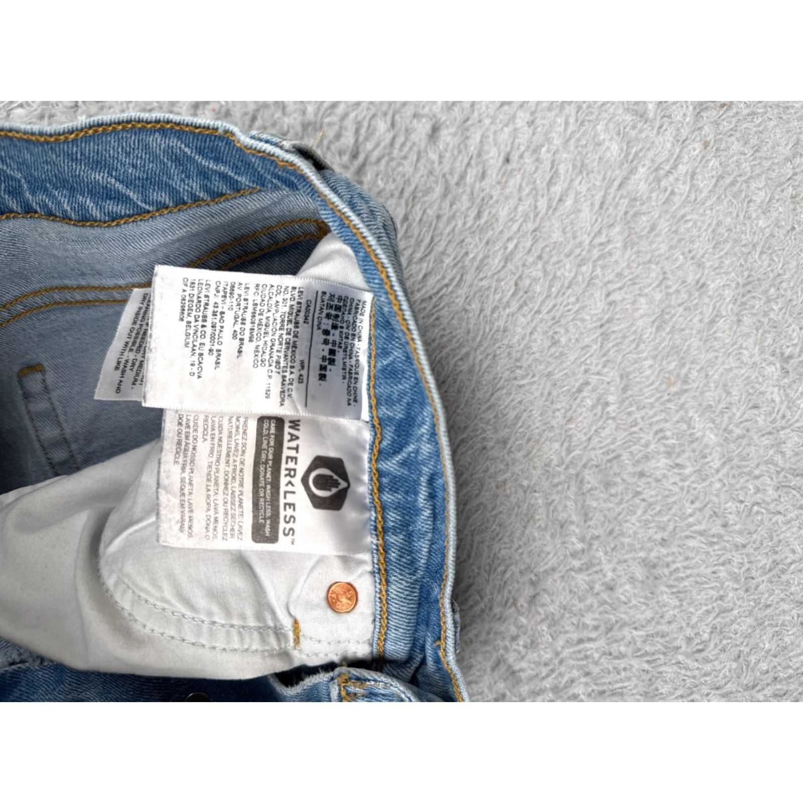 Levi's Levi's Wedgie Fit Women's Jeans 28 Blue Denim Skinny Mid Rise Distressed 28x27 Retro Size 28" / US 6 / IT 42 - 7 Thumbnail