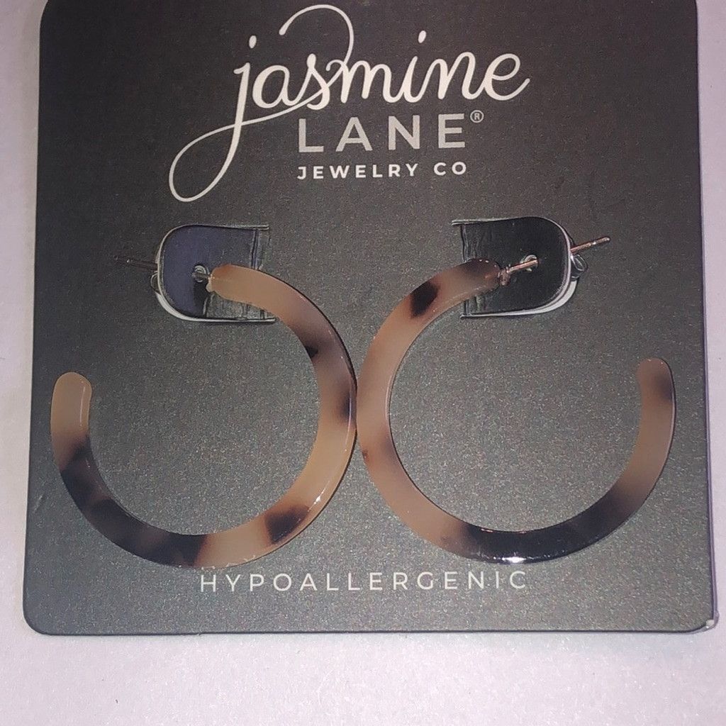 Other Jasmine Lane Tortoise Shell Boho Hoop Earrings Size ONE SIZE - 2 Thumbnail