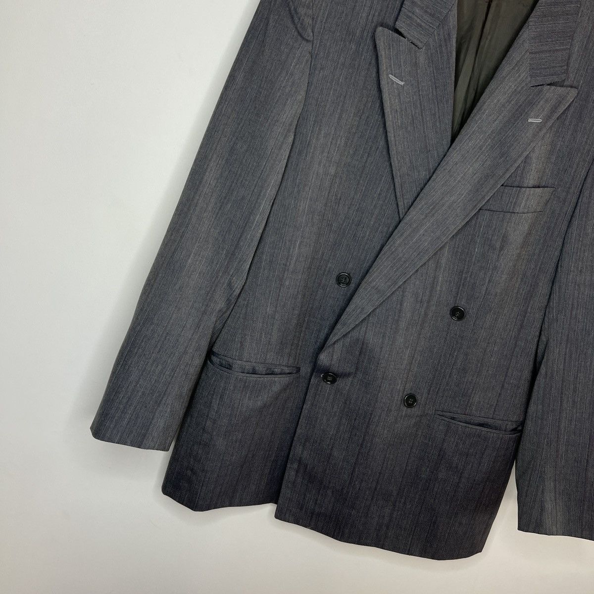 Hugo Boss × Vintage Vintage Hugo Boss Wool Blazer Jacket Double Breasted Luxury Size 40R - 3 Thumbnail