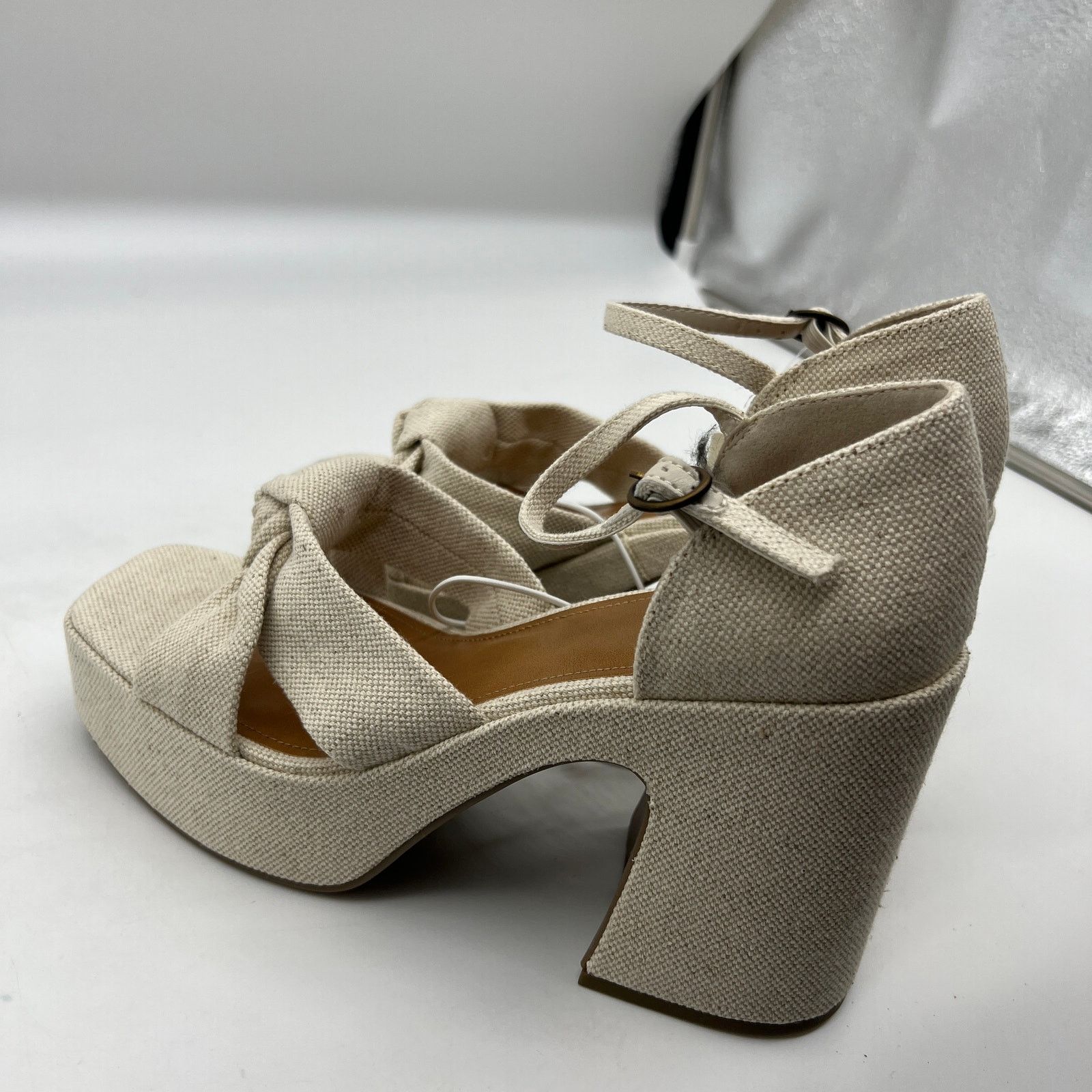 Other a.n.a Womens Holland Heeled Sandals Denim Platform Size US 8.5 / IT 38.5 - 8 Thumbnail