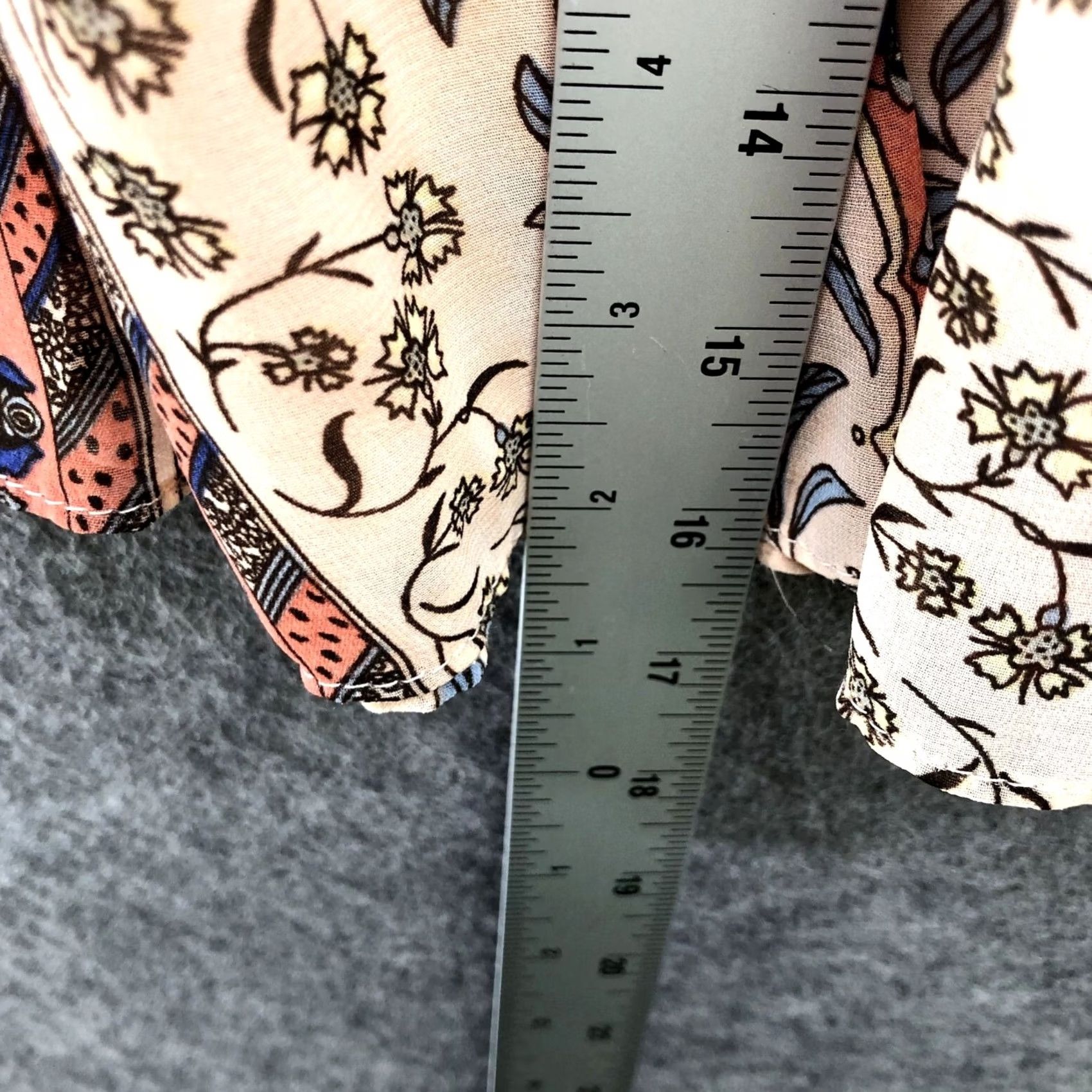 Vintage Allison New York Womens Skirt Size S Peach Pull On Smocked Tiered Ruffle Bohemian Short Mini Size 28" / US 6 / IT 42 - 7 Thumbnail