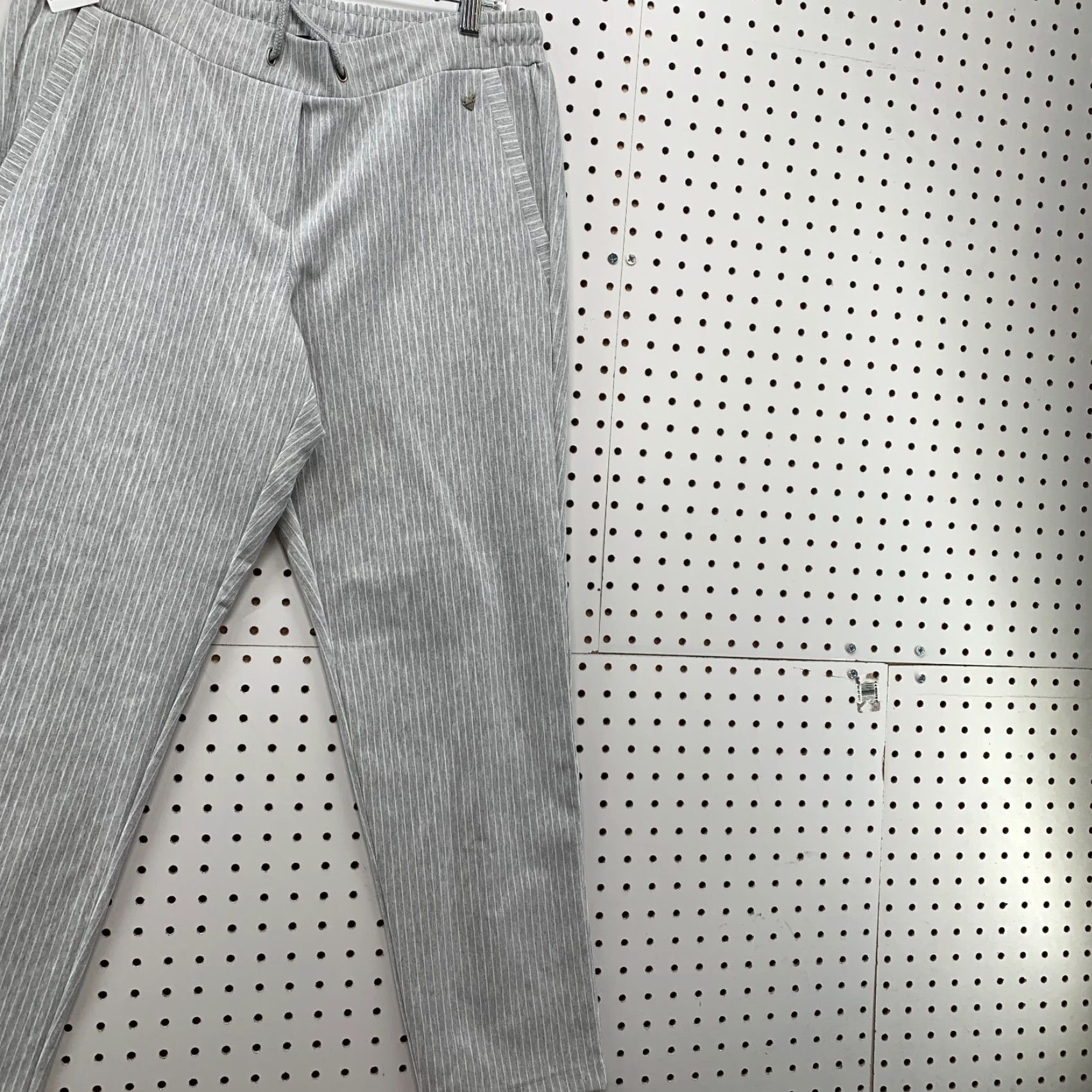 Vintage VINTAGE Kenny S. Gray Joggers Pants Adult Large 34x28.5 Fleece Pinstriped Gray White Athletic Approve Size US 33 - 4 Thumbnail