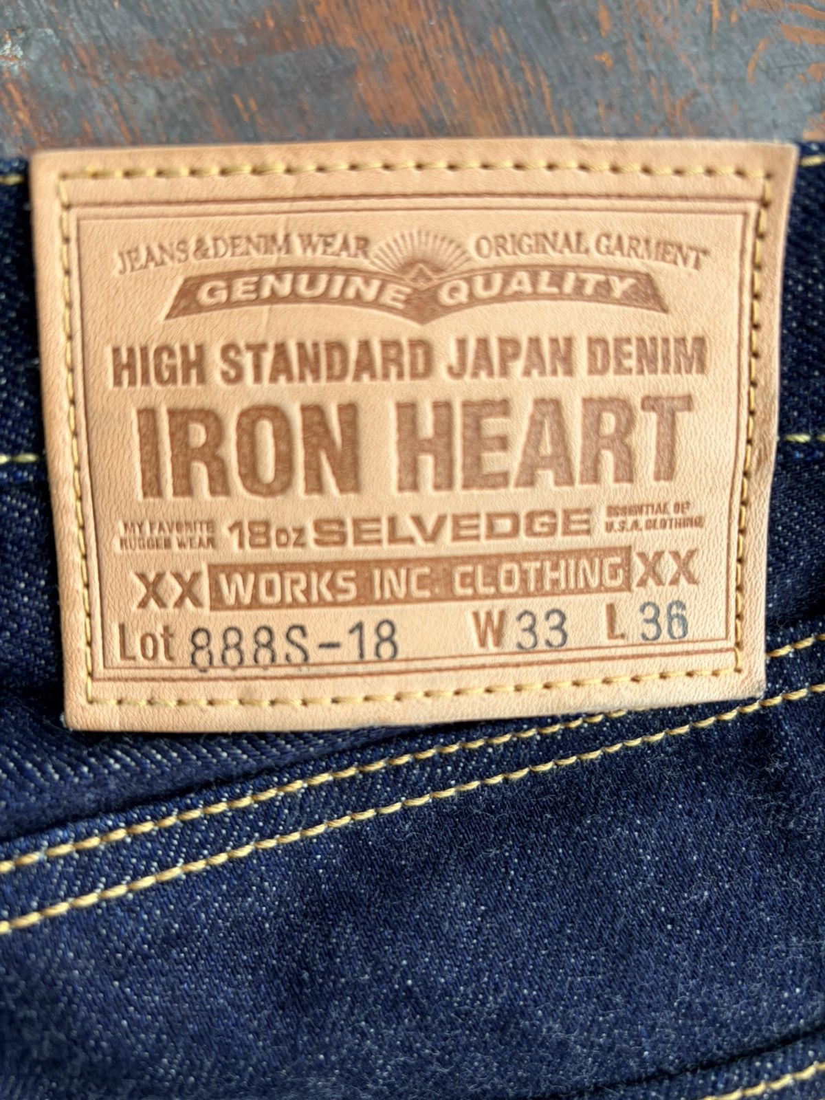 Iron Heart Iron Heart 888 18oz High Rise Tapered Vintage Selvedge sz 33 Size US 33 - 2 Thumbnail