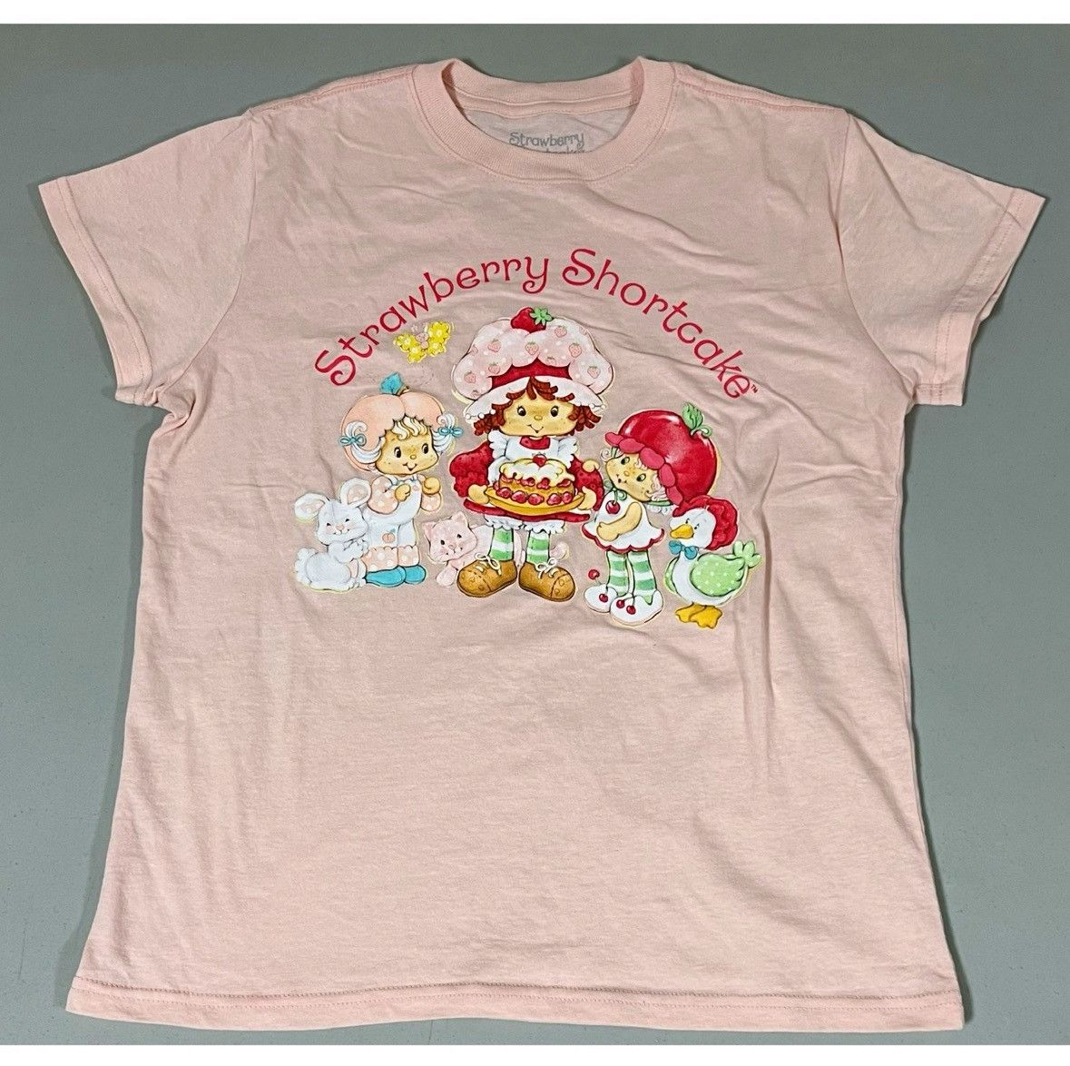 Strawberry Strawberry Shortcake Pink Graphic Tee T-Shirt Top Size XS 🍓✨ Size XS / US 0-2 / IT 36-38 - 2 Thumbnail